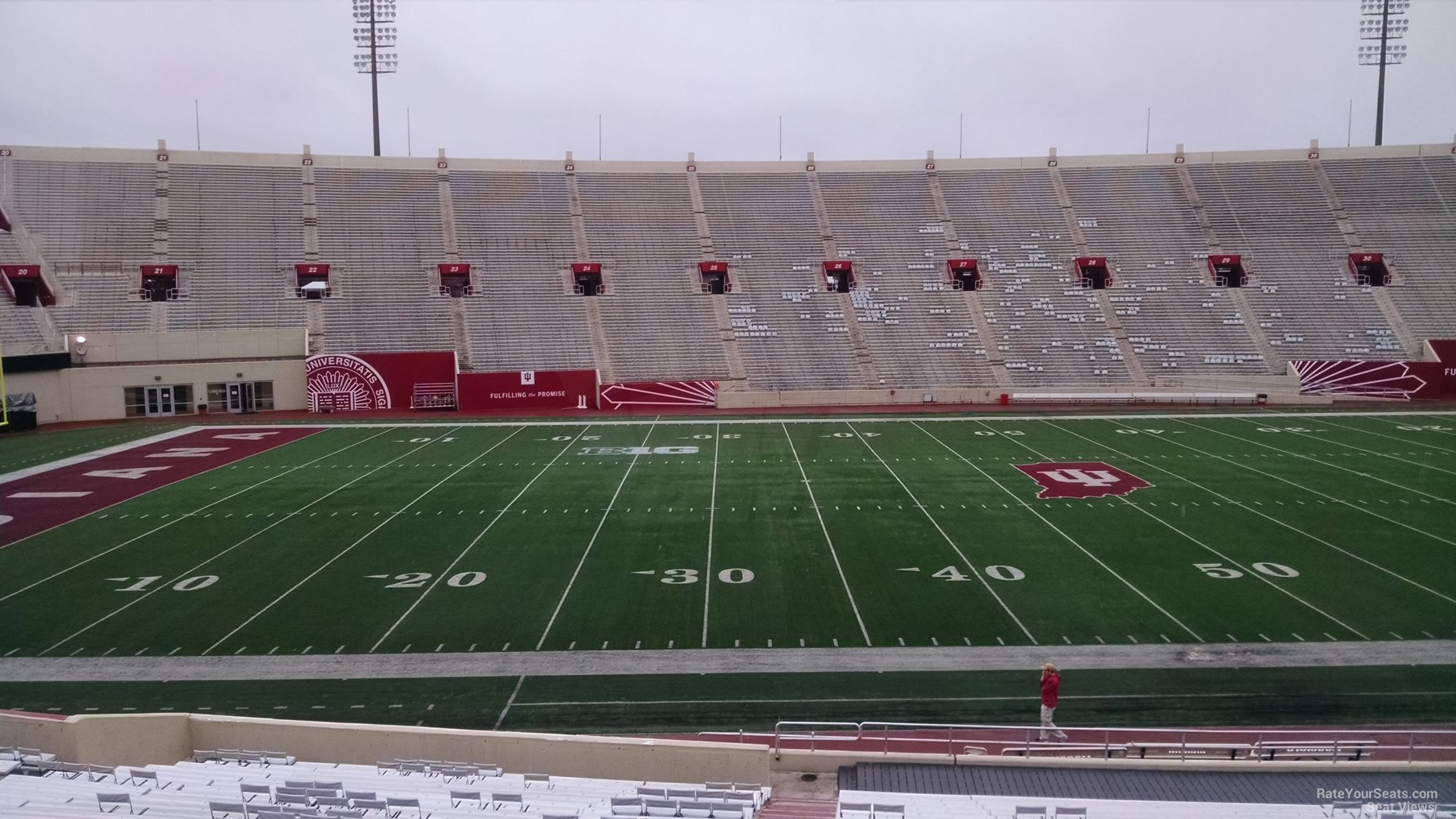 section 8, row 30 seat view  - memorial stadium (indiana)