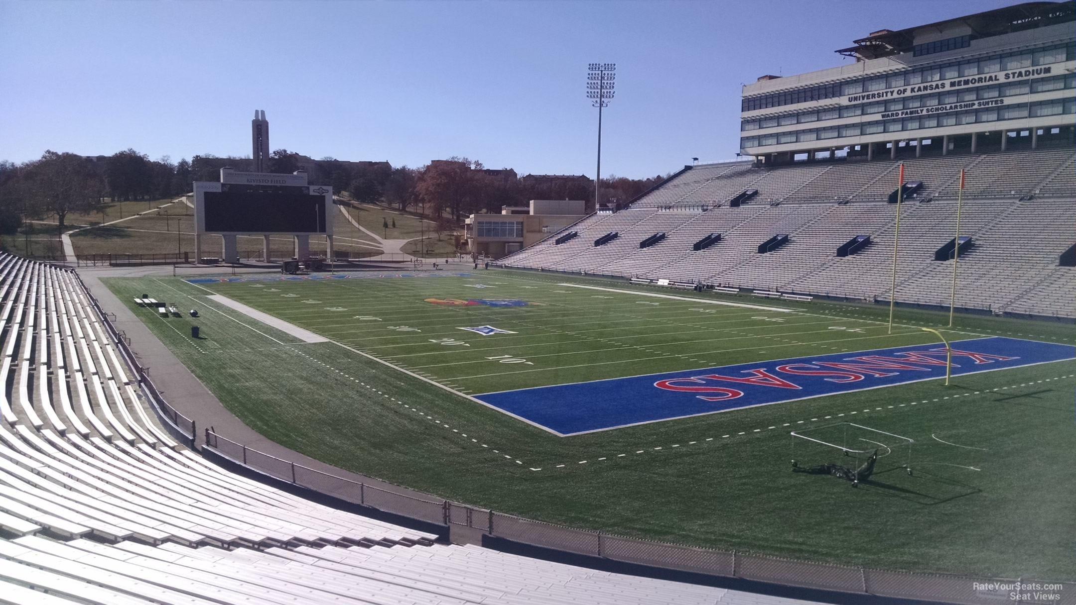 section 16, row 25 seat view  - memorial stadium (kansas)