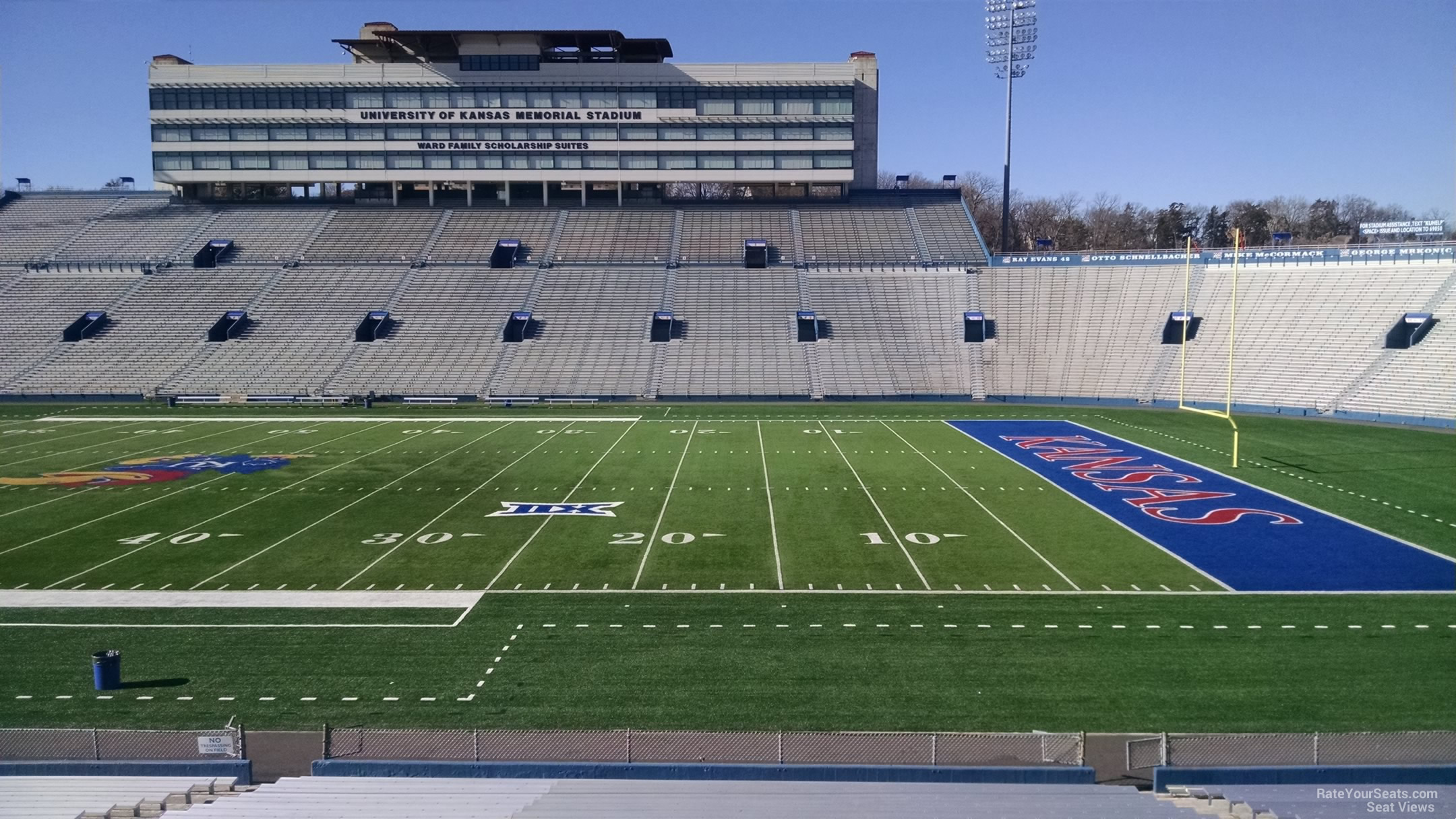 section 19, row 25 seat view  - memorial stadium (kansas)