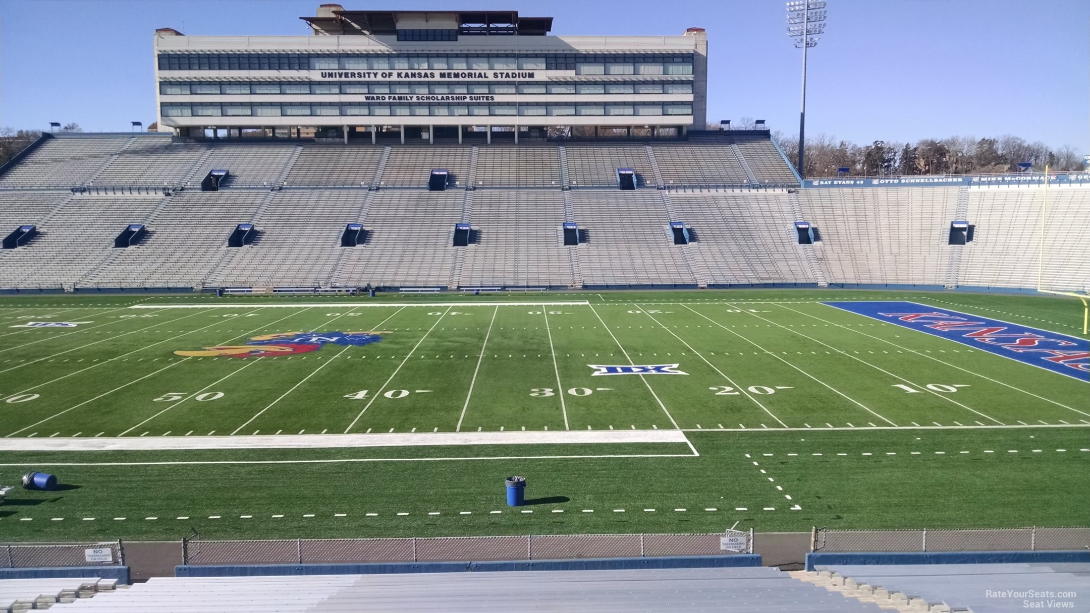 section 20, row 25 seat view  - memorial stadium (kansas)