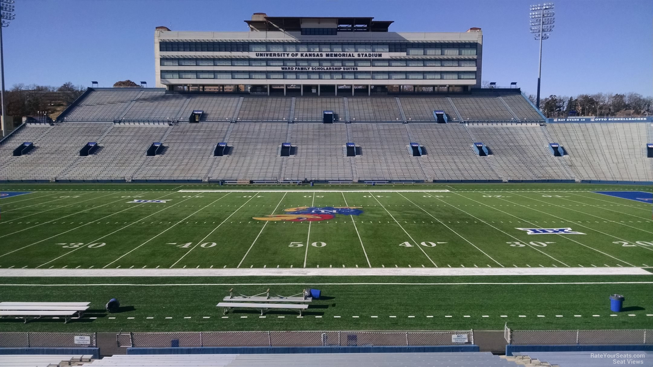 section 21, row 25 seat view  - memorial stadium (kansas)