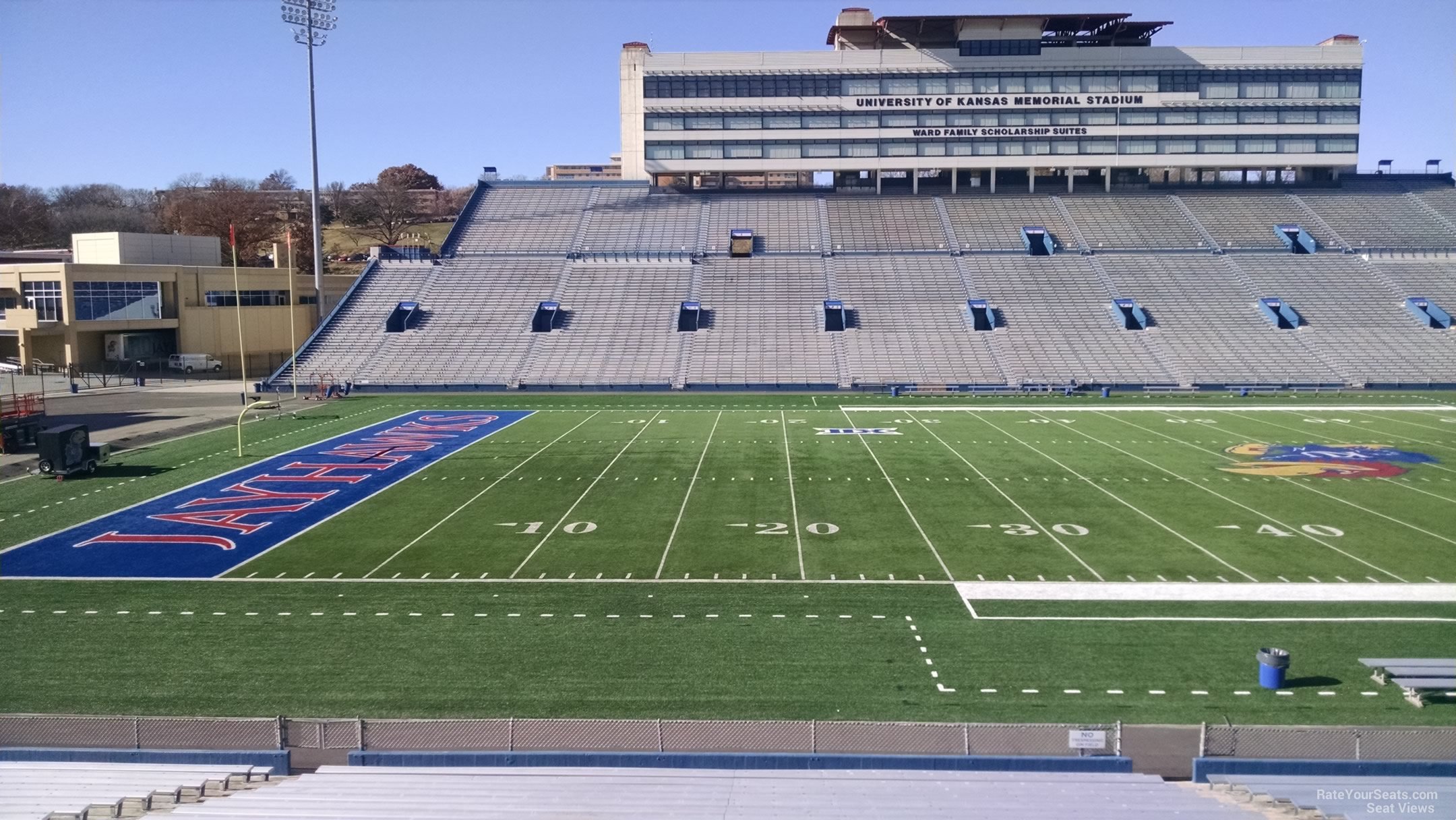 section 23, row 25 seat view  - memorial stadium (kansas)