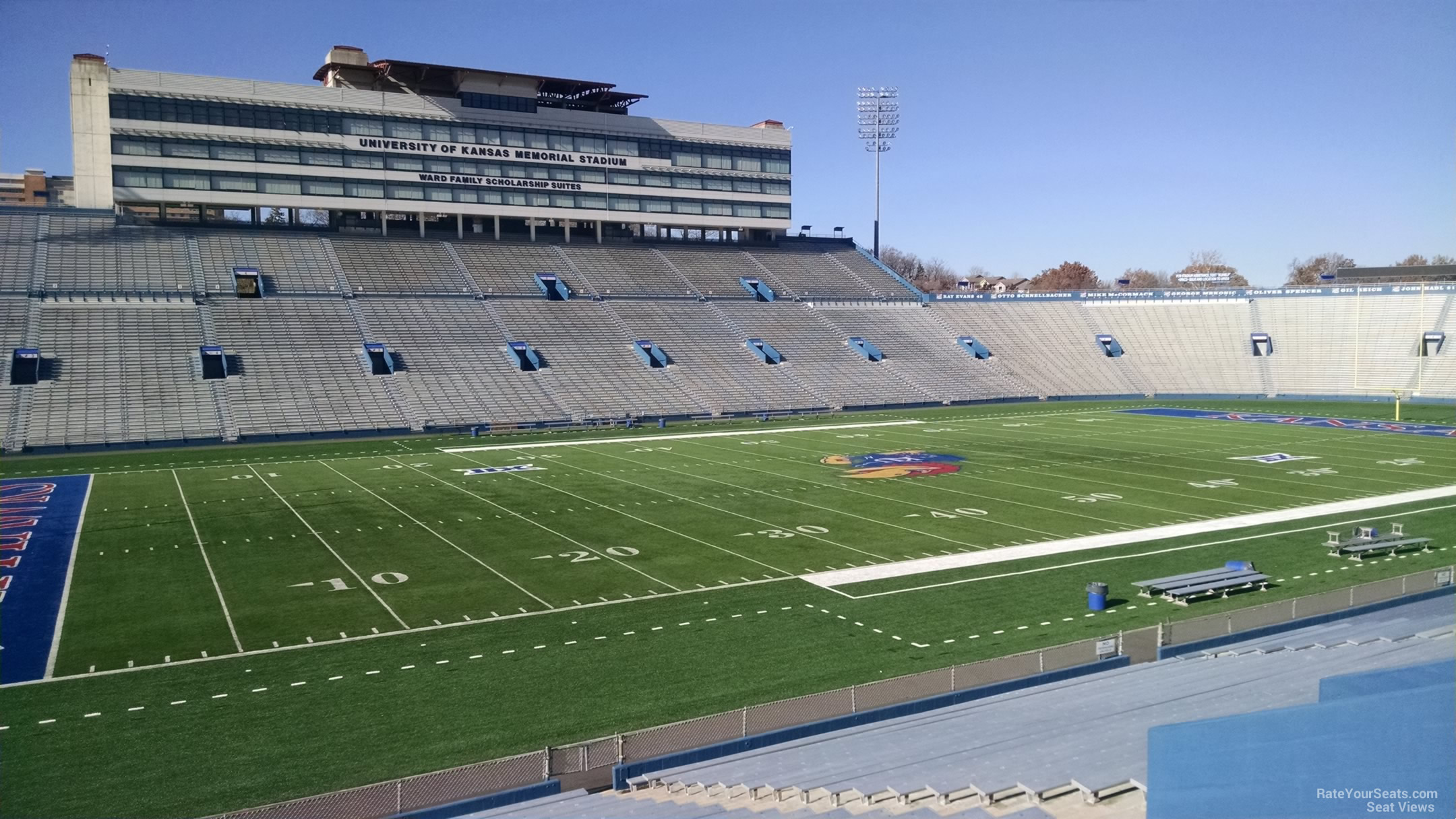 section 24, row 25 seat view  - memorial stadium (kansas)