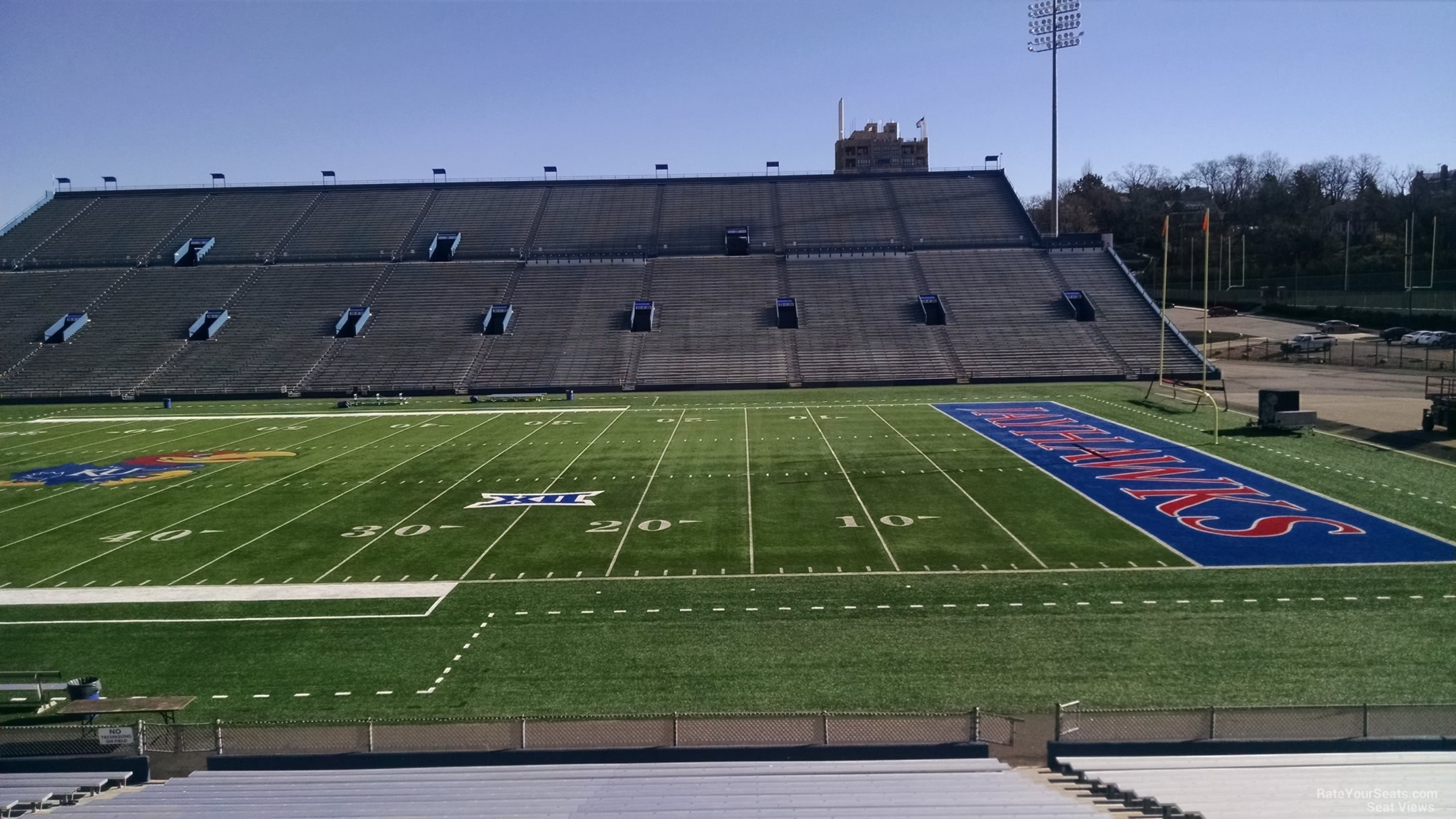 section 4, row 25 seat view  - memorial stadium (kansas)