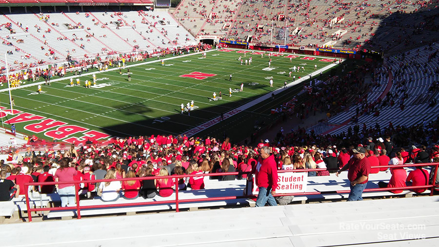 section 12, row 80 seat view for football - memorial stadium (nebraska)