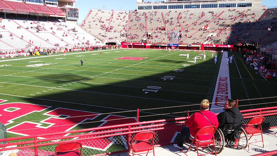 section 14d seat view  - memorial stadium (nebraska)