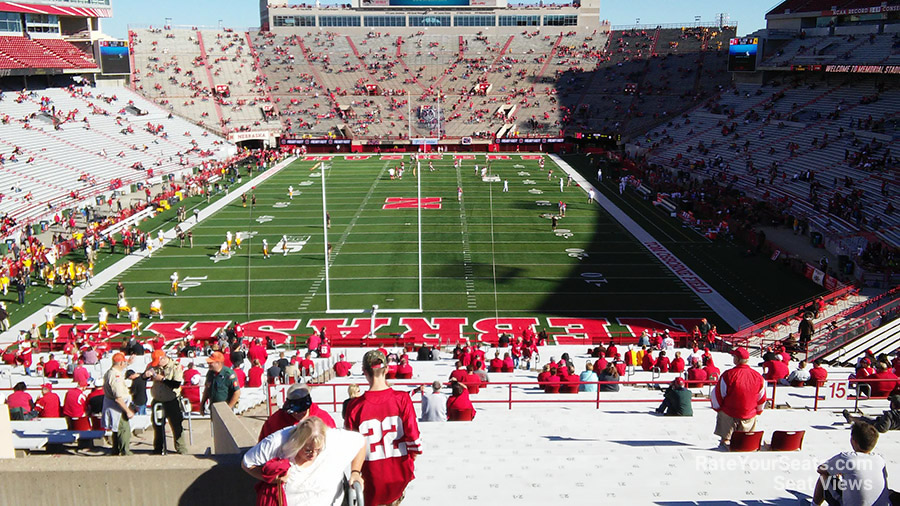 section 16a, row 80 seat view  - memorial stadium (nebraska)