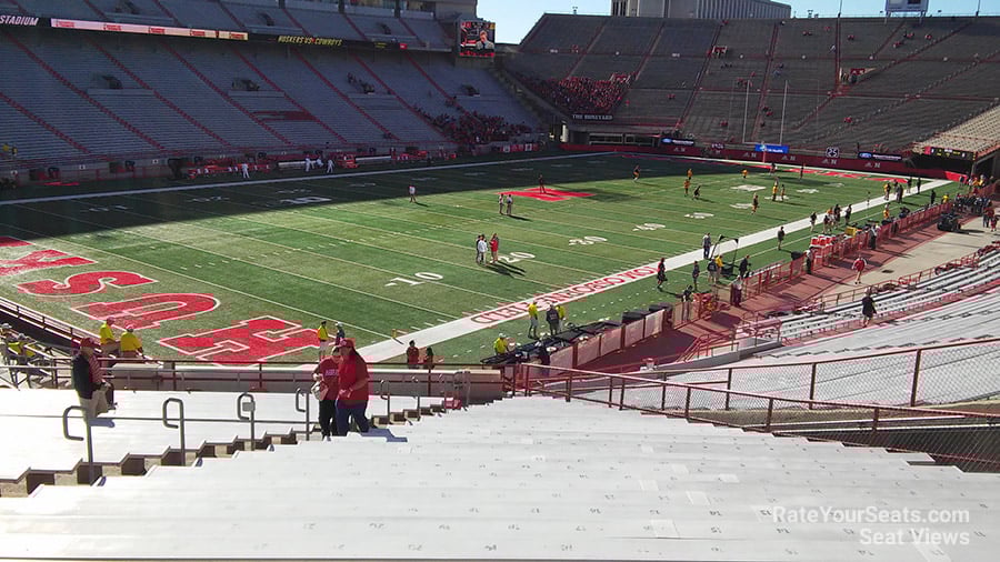 section 32, row 41 seat view  - memorial stadium (nebraska)