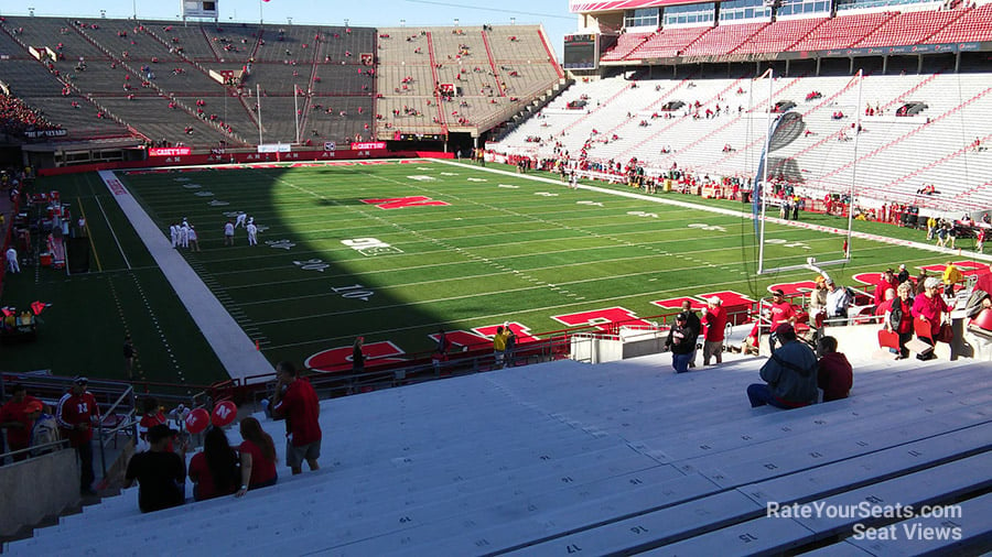 section 38, row 41 seat view  - memorial stadium (nebraska)