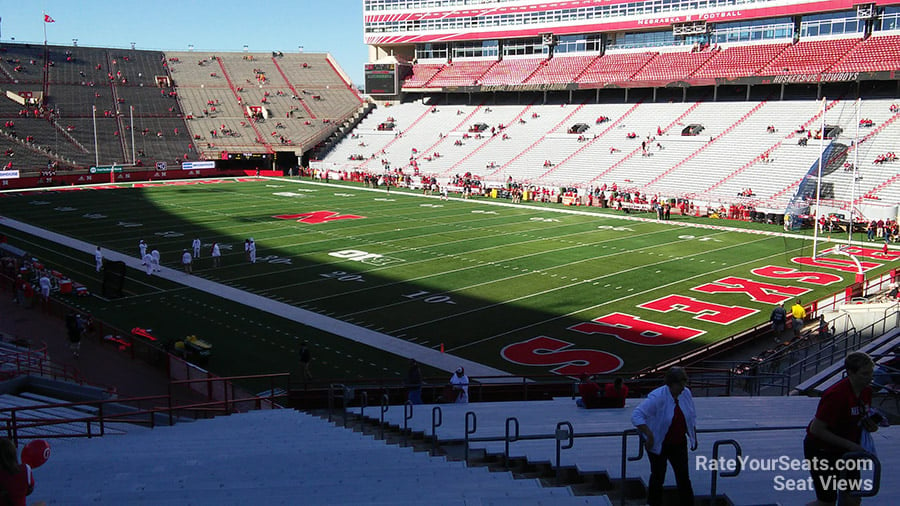 section 40, row 41 seat view  - memorial stadium (nebraska)