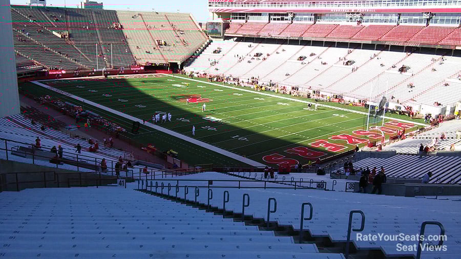 section 41, row 80 seat view for football - memorial stadium (nebraska)