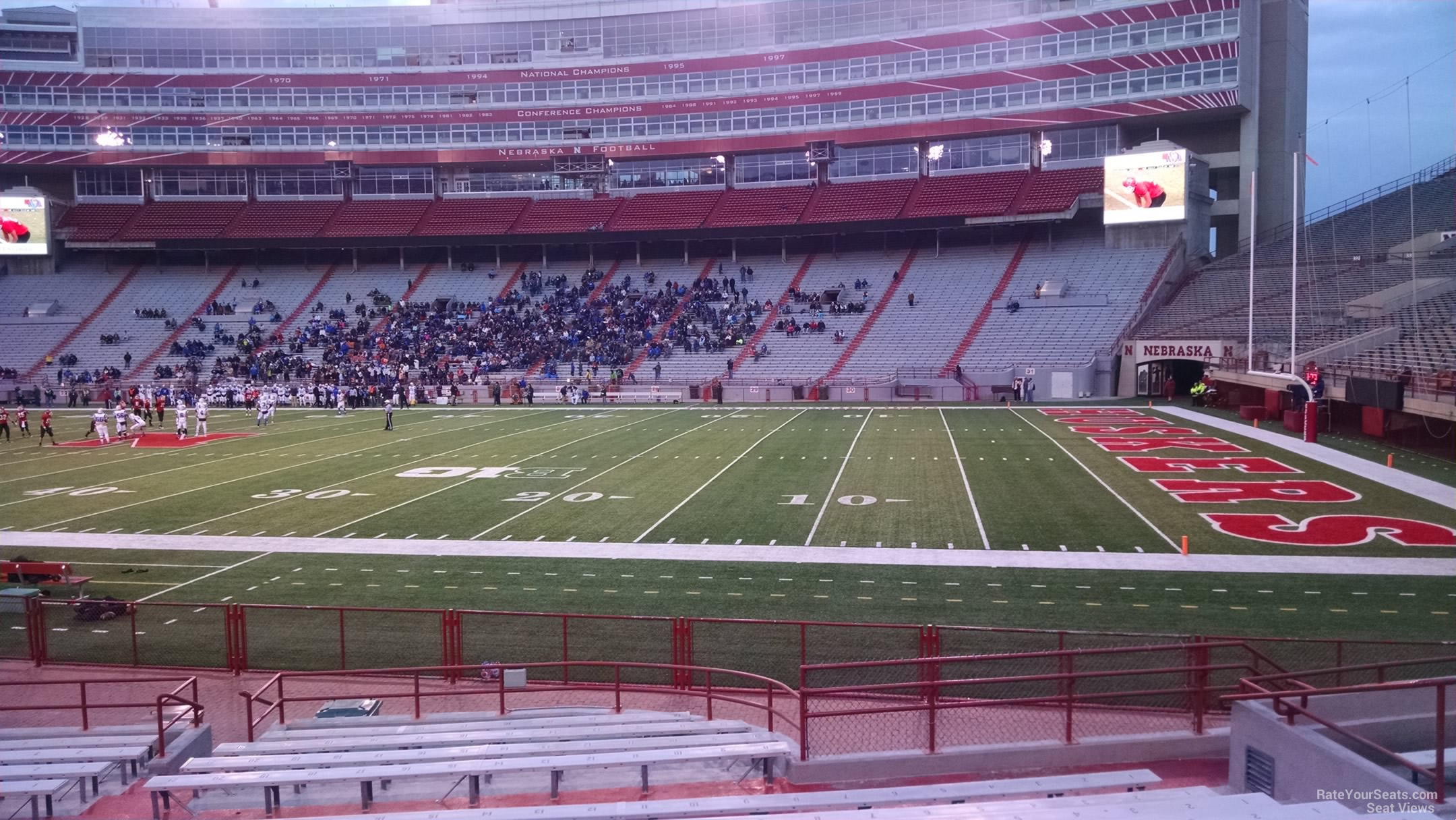 section 2, row 13 seat view  for football - memorial stadium (nebraska)