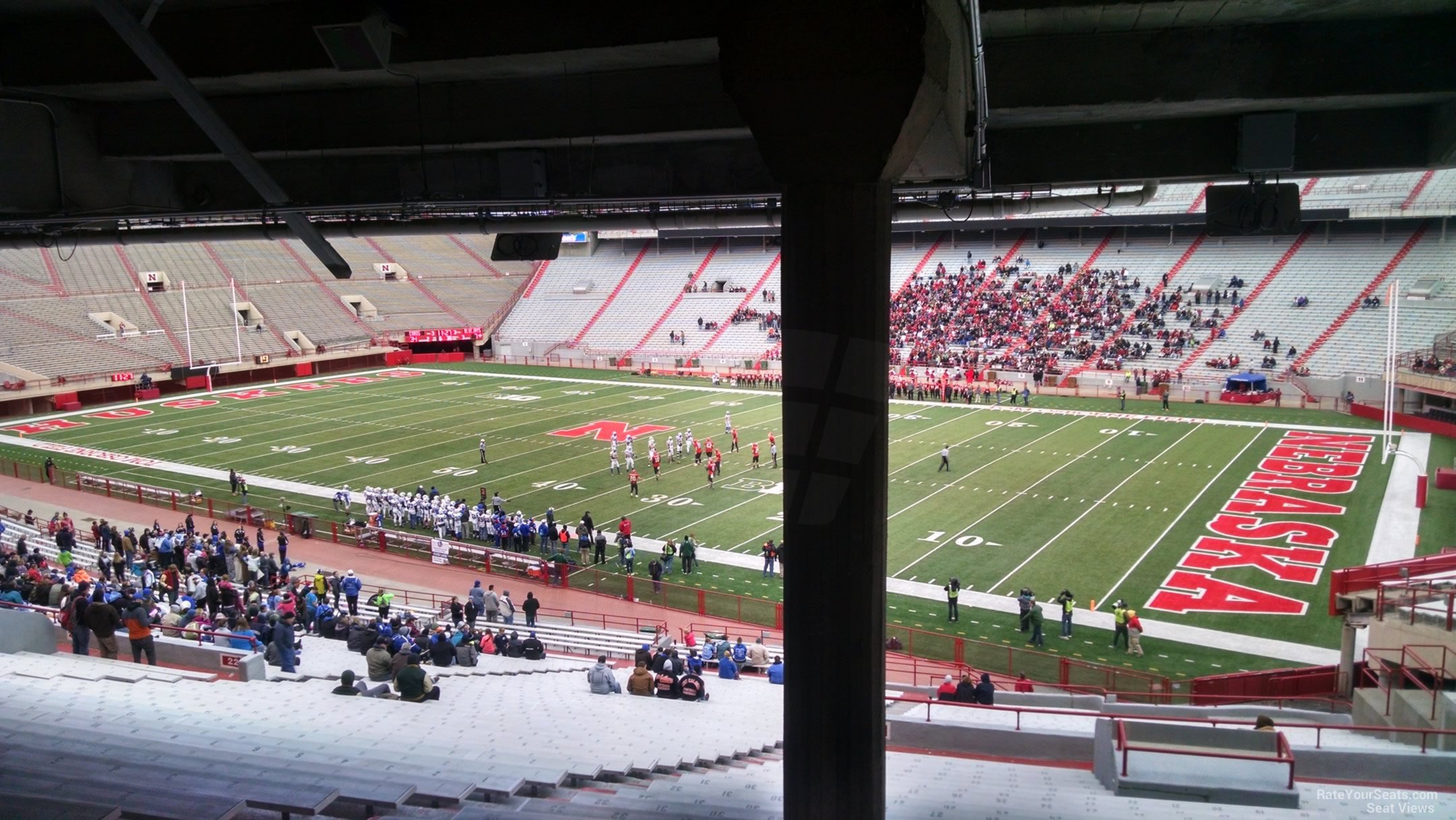 section 21, row 44 seat view  - memorial stadium (nebraska)
