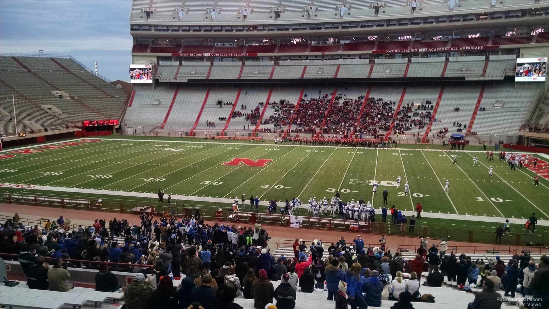 section 24, row 34 seat view  for football - memorial stadium (nebraska)