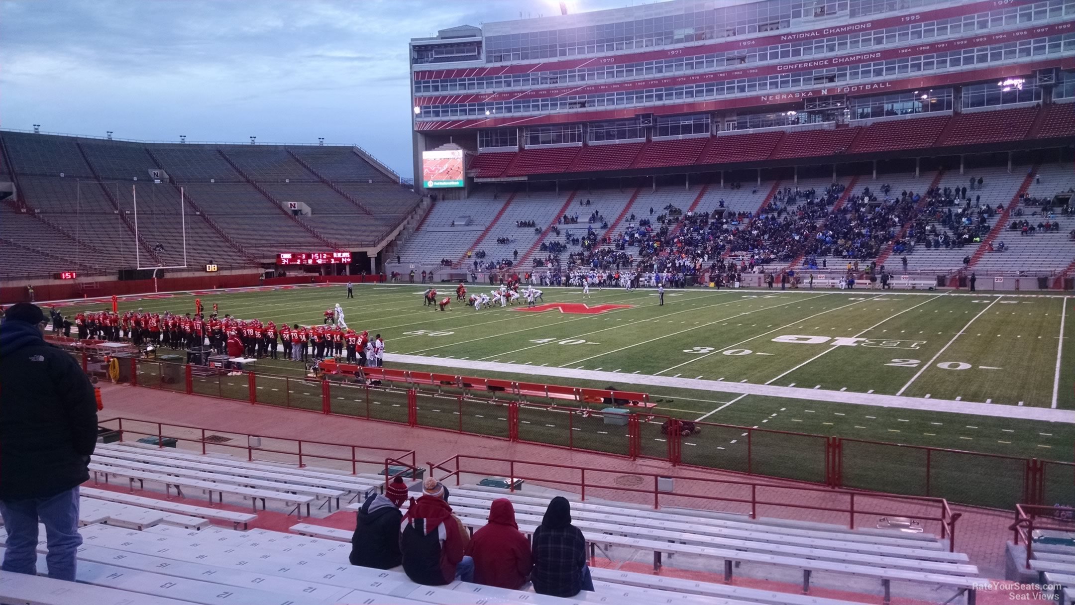 section 3, row 13 seat view  - memorial stadium (nebraska)