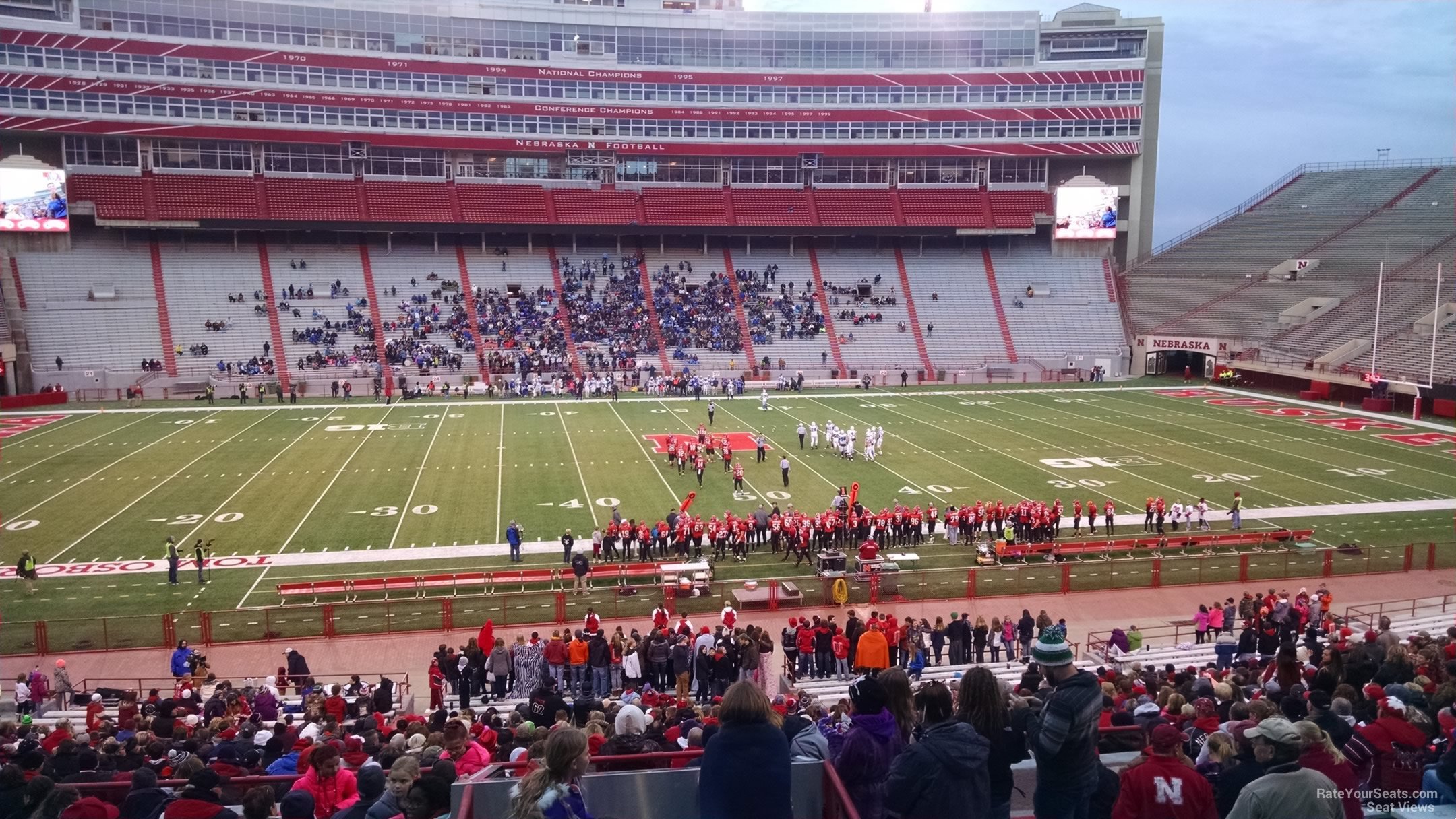 section 7, row 32 seat view  - memorial stadium (nebraska)