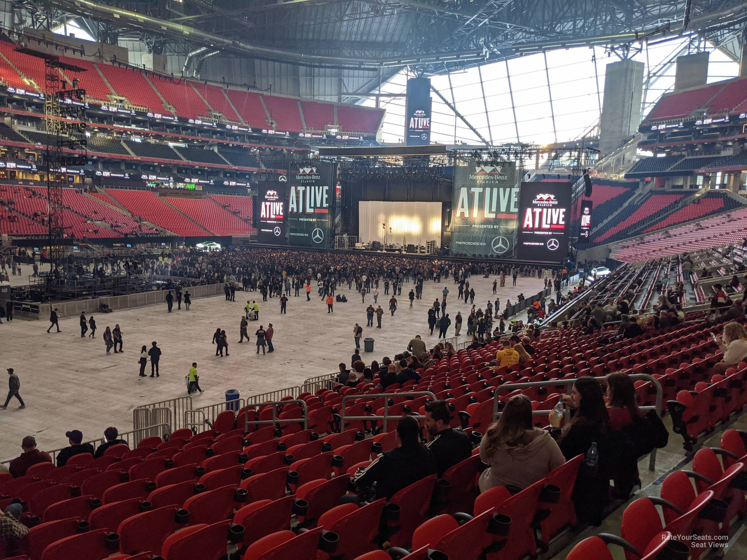 section 115, row 23 seat view  for concert - mercedes-benz stadium
