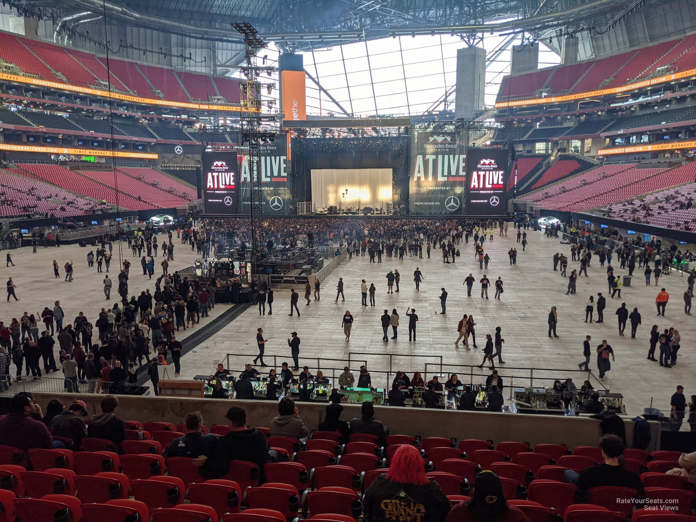section 118, row 21 seat view  for concert - mercedes-benz stadium