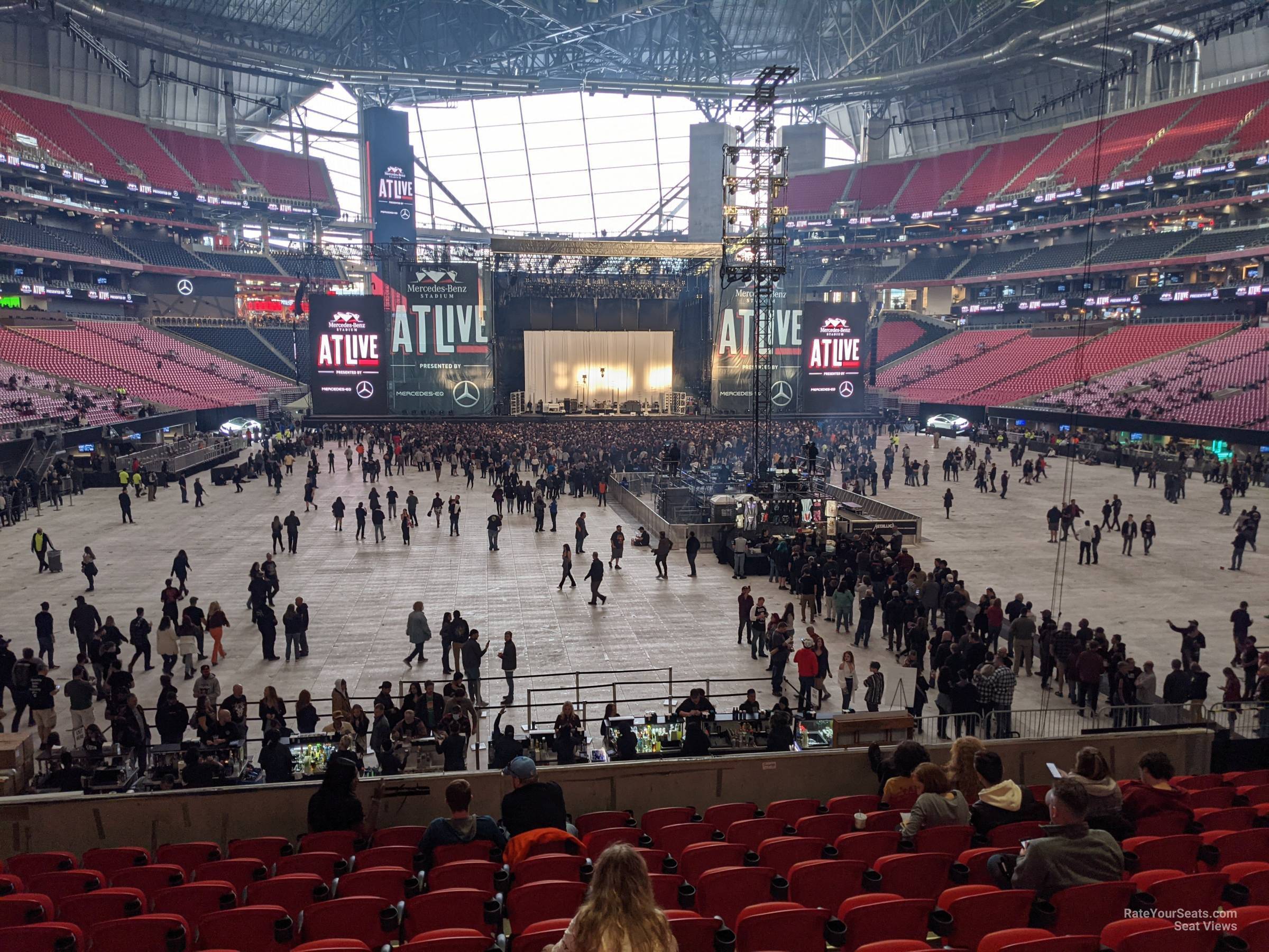 section 120, row 21 seat view  for concert - mercedes-benz stadium