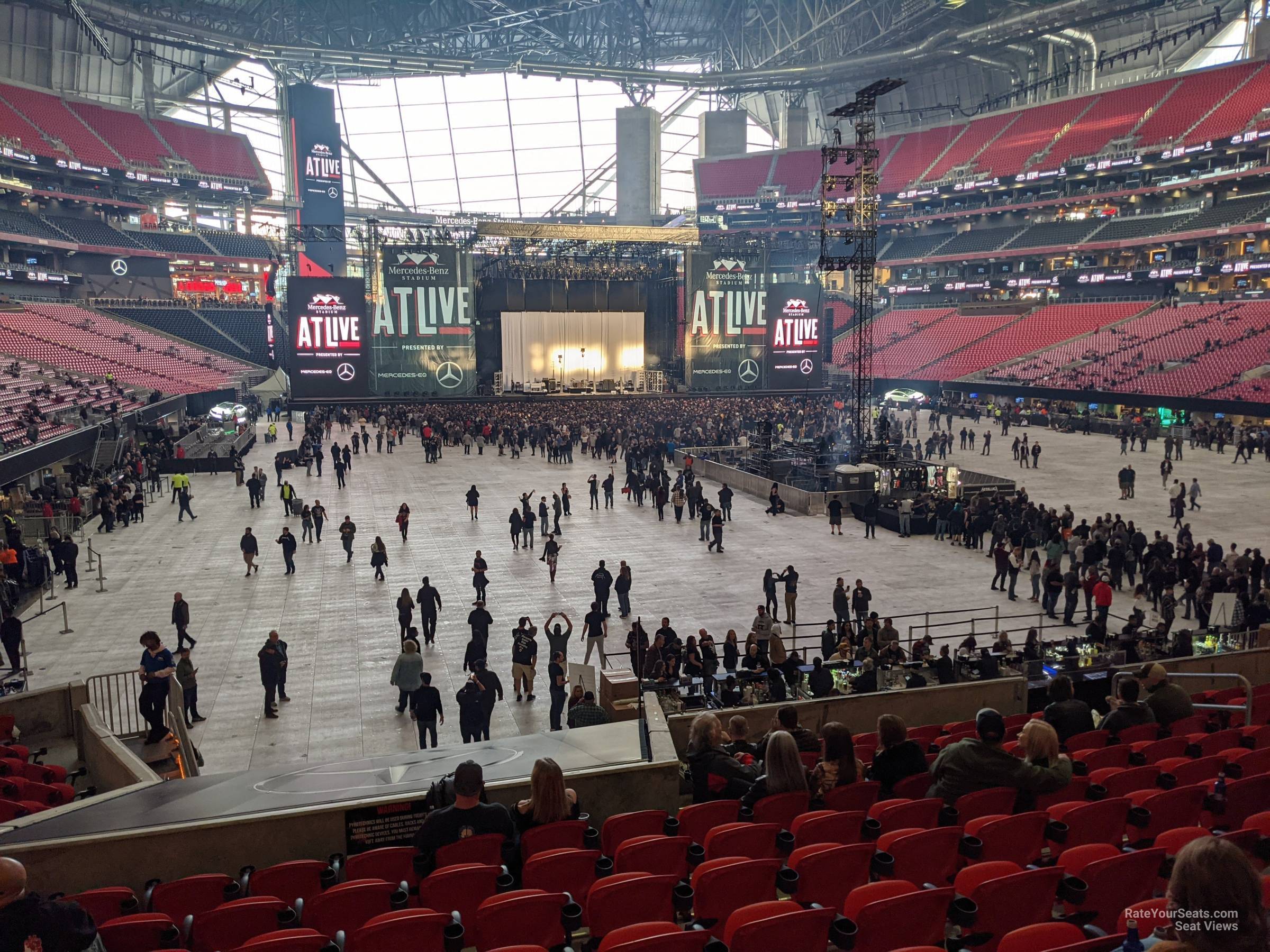 section 121, row 21 seat view  for concert - mercedes-benz stadium