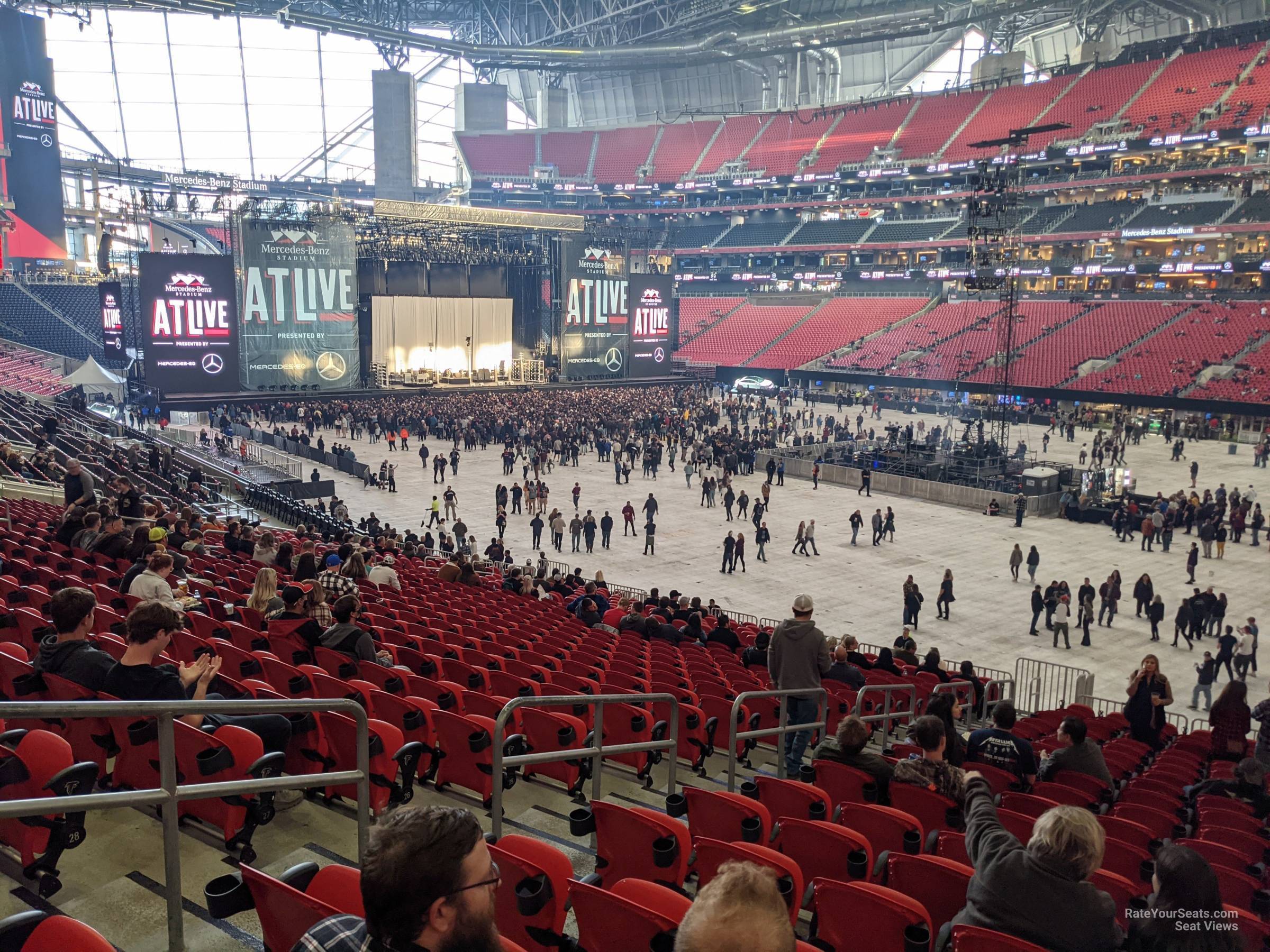 section 123, row 26 seat view  for concert - mercedes-benz stadium
