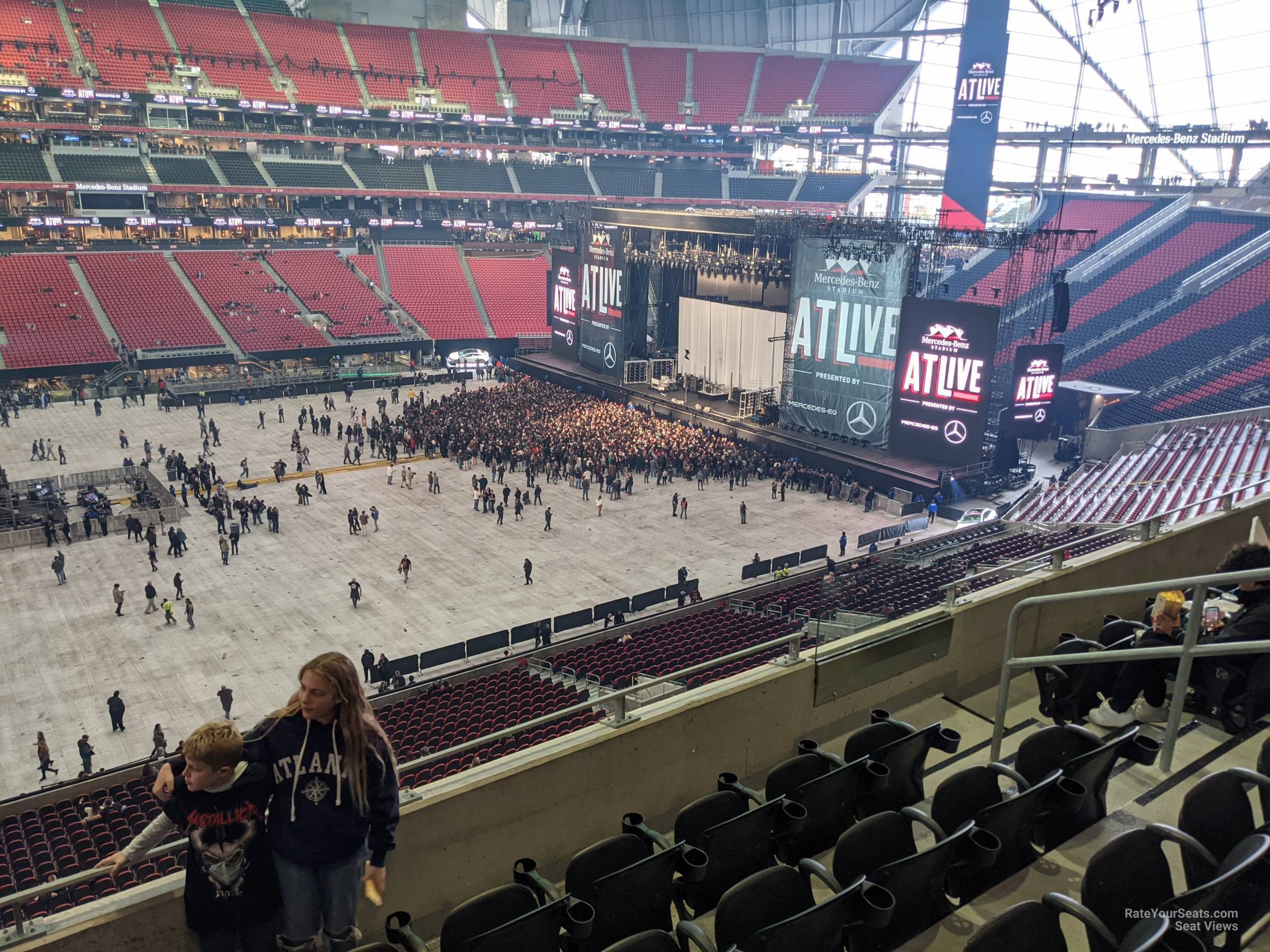 section 214, row 5 seat view  for concert - mercedes-benz stadium