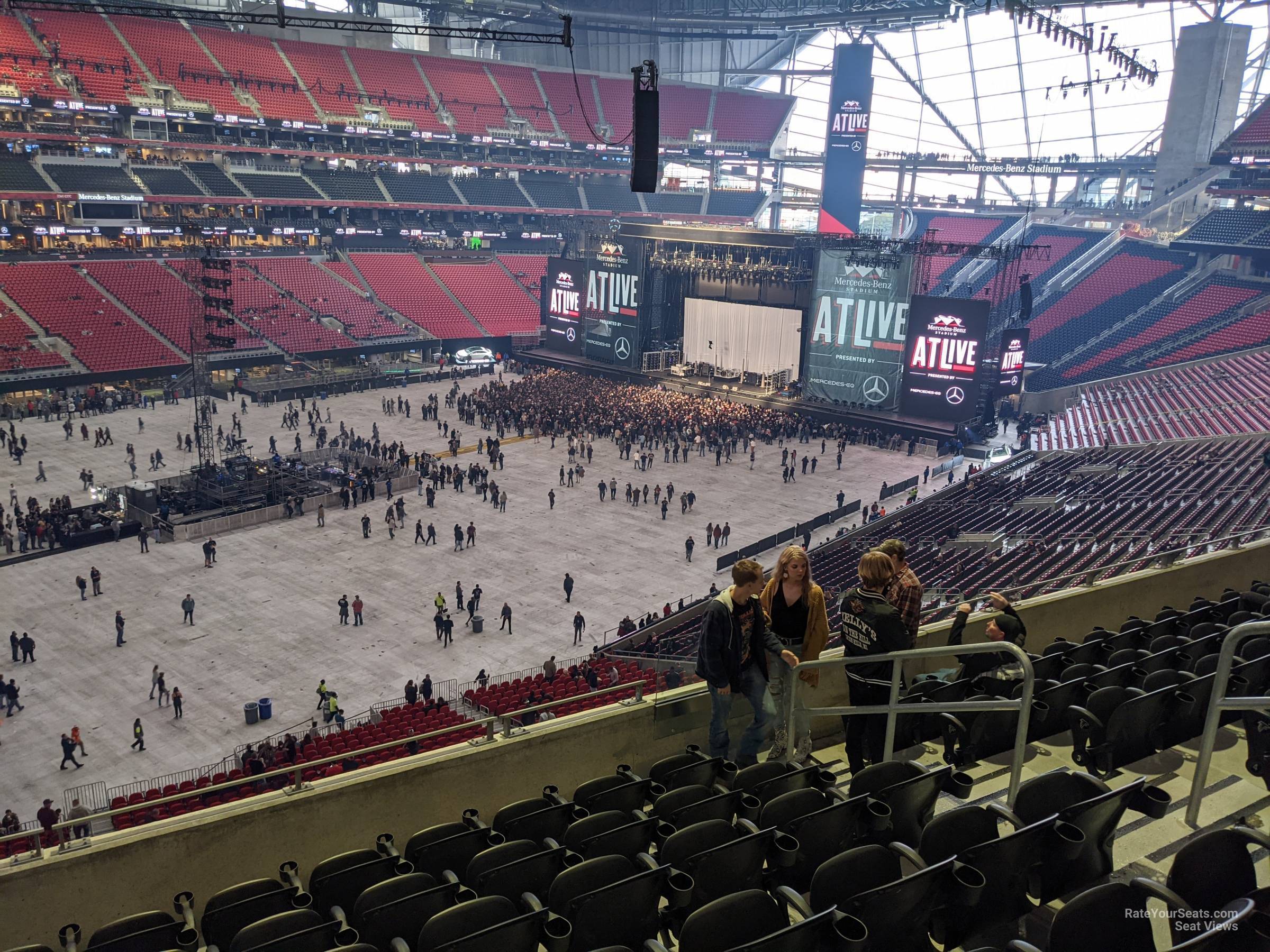 section 217, row 5 seat view  for concert - mercedes-benz stadium