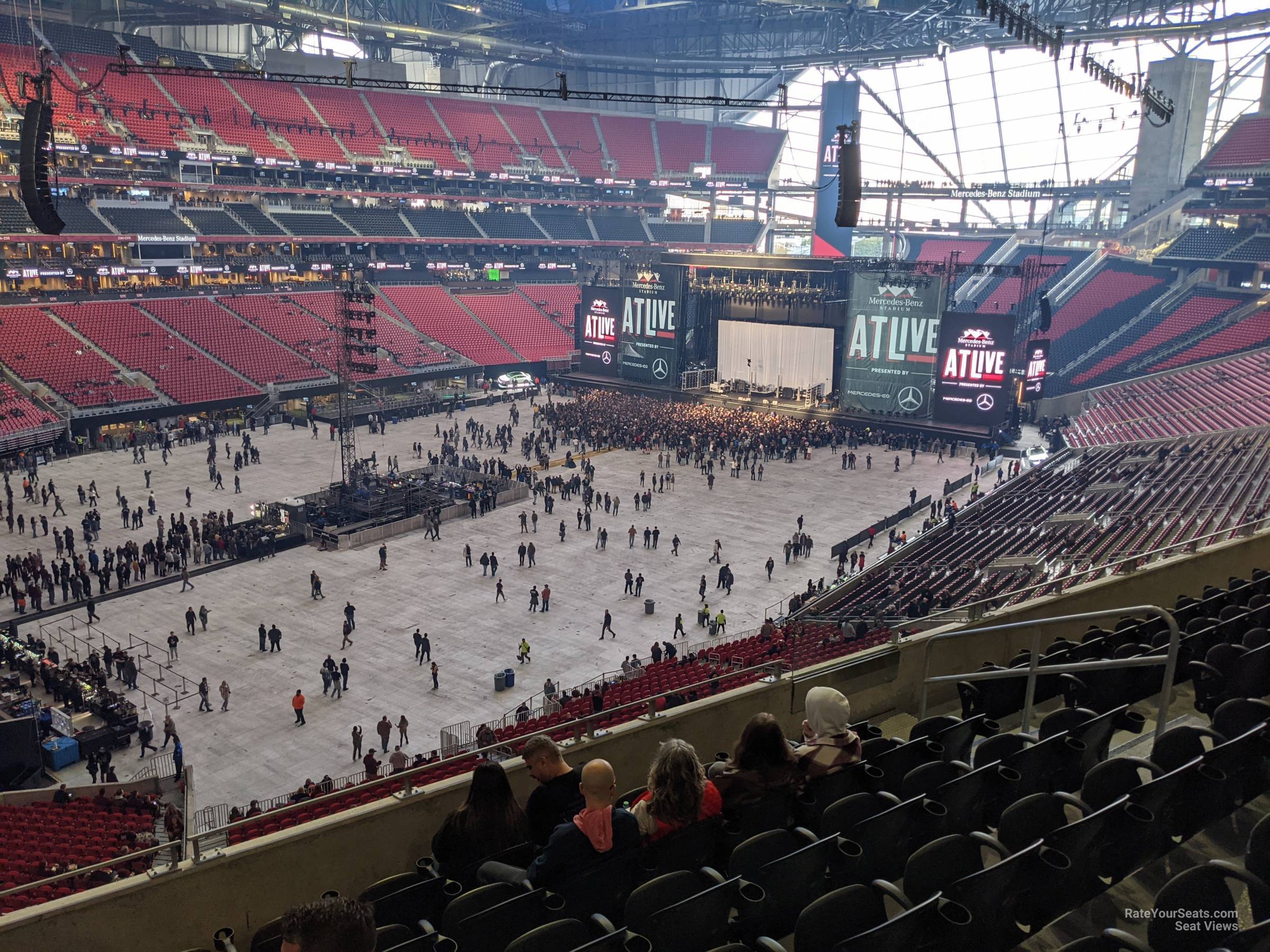 section 218, row 5 seat view  for concert - mercedes-benz stadium