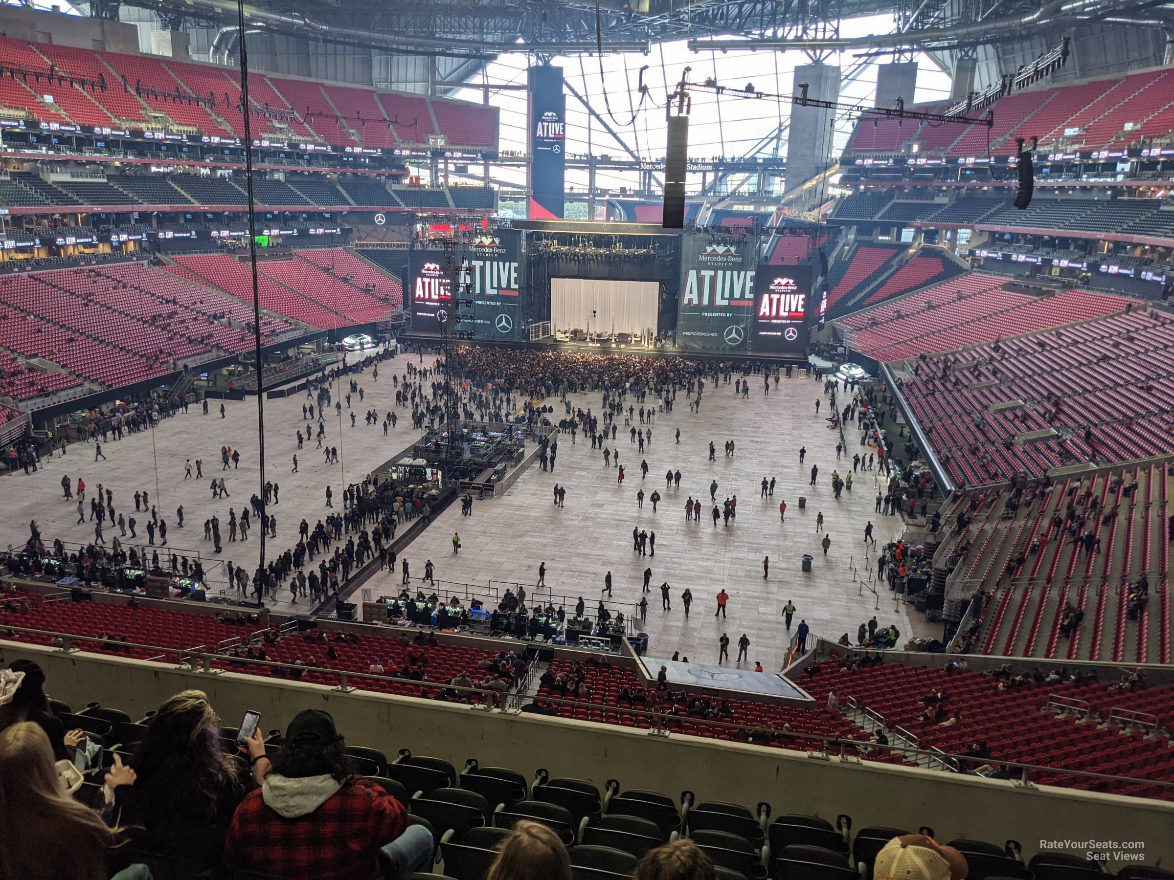 section 222, row 5 seat view  for concert - mercedes-benz stadium
