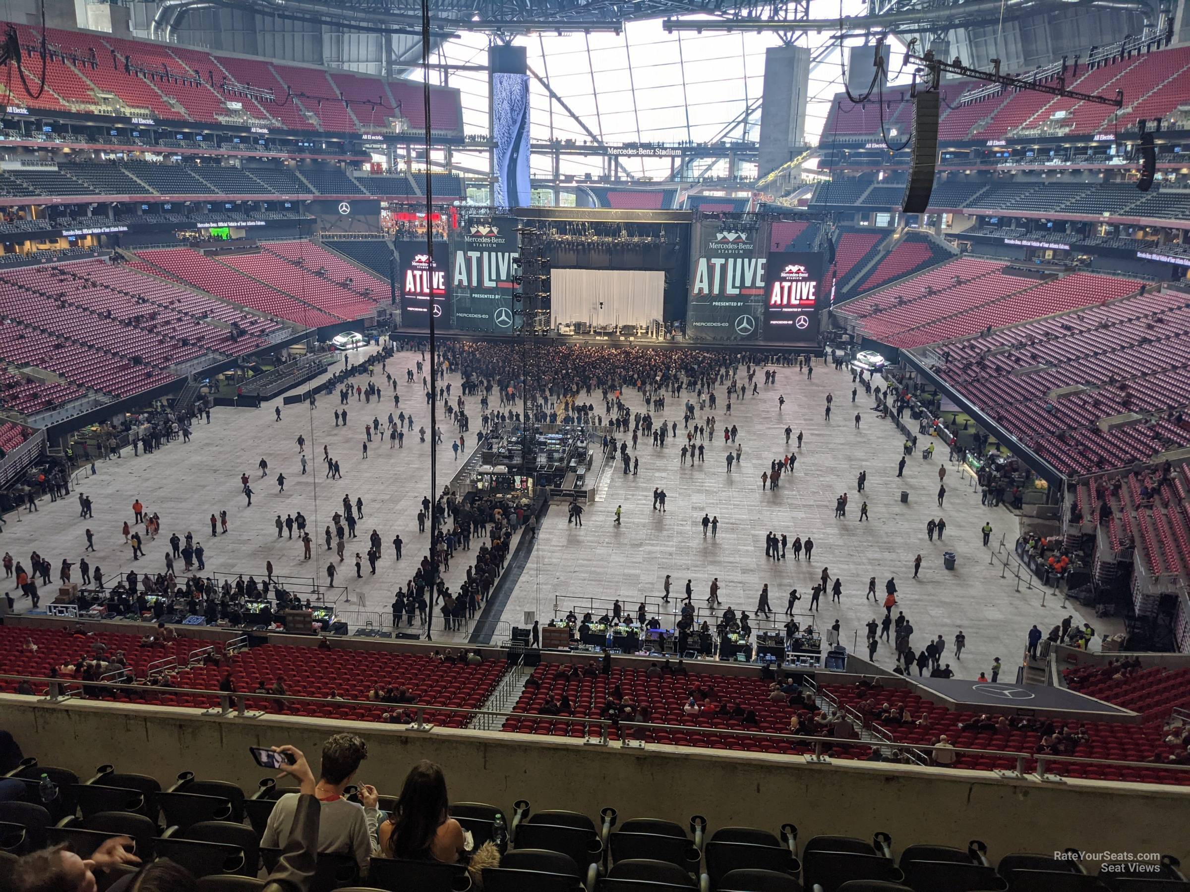 section 223, row 5 seat view  for concert - mercedes-benz stadium