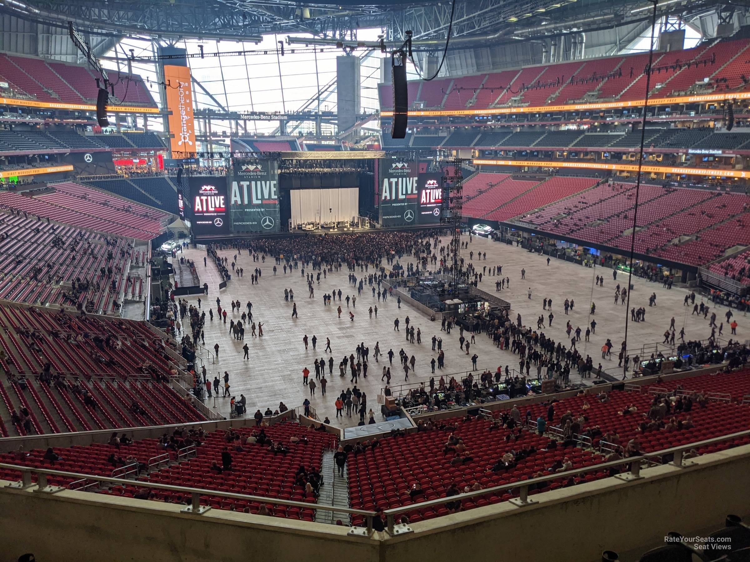 section 227, row 5 seat view  for concert - mercedes-benz stadium