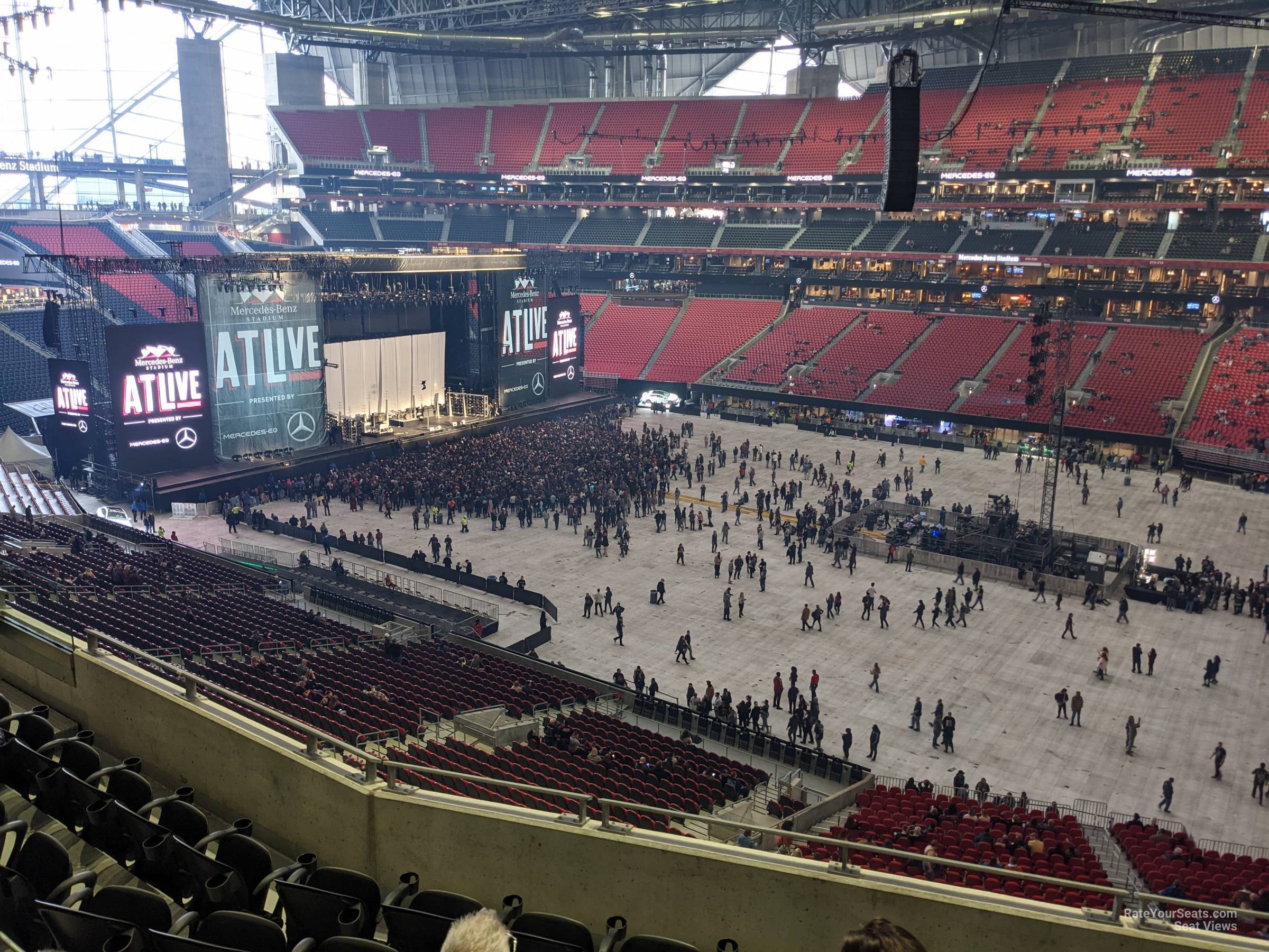 section 233, row 5 seat view  for concert - mercedes-benz stadium