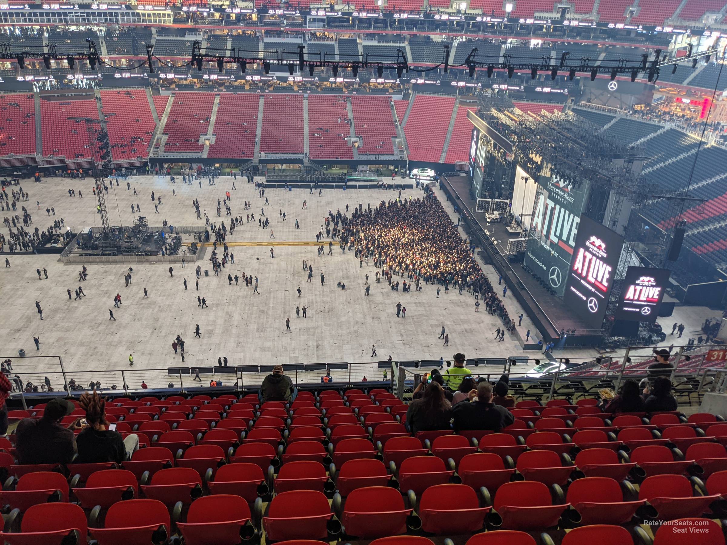 section 311, row 13 seat view  for concert - mercedes-benz stadium