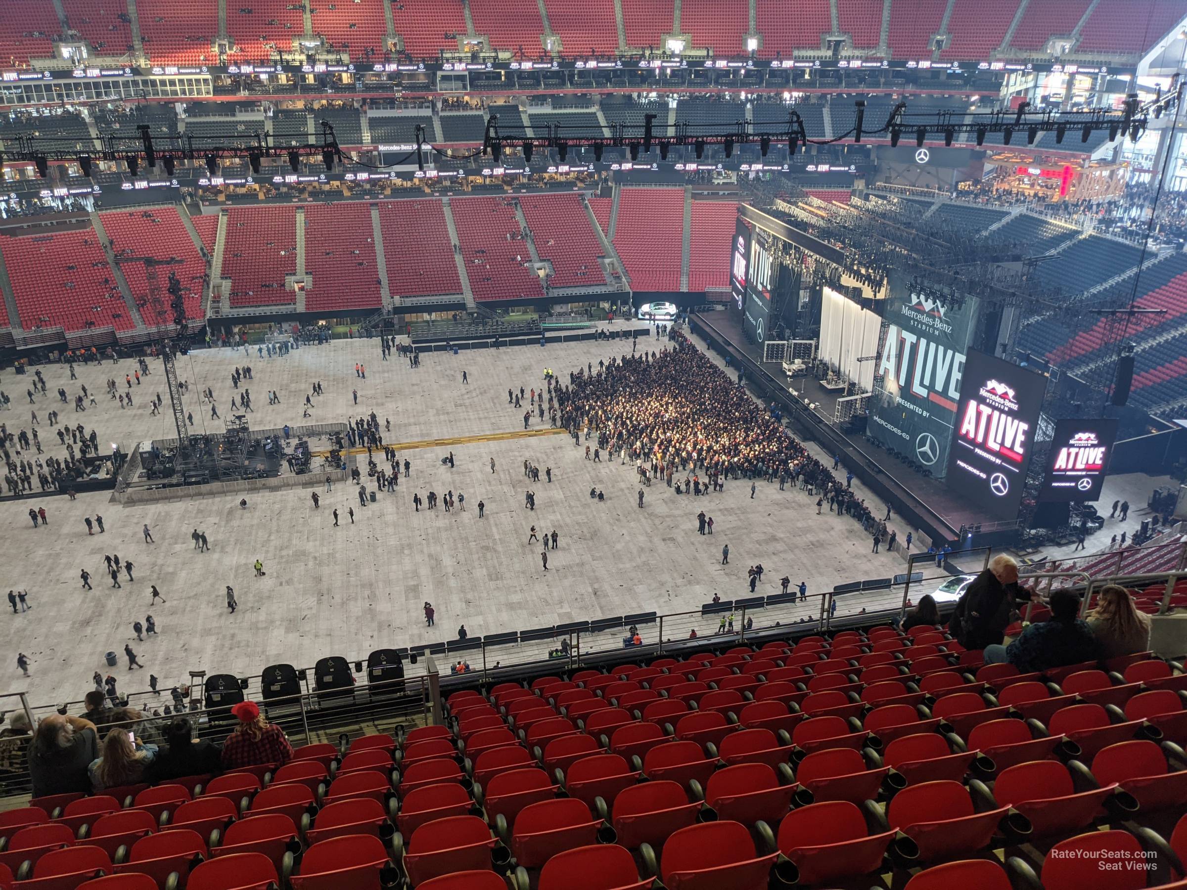 section 312, row 13 seat view  for concert - mercedes-benz stadium