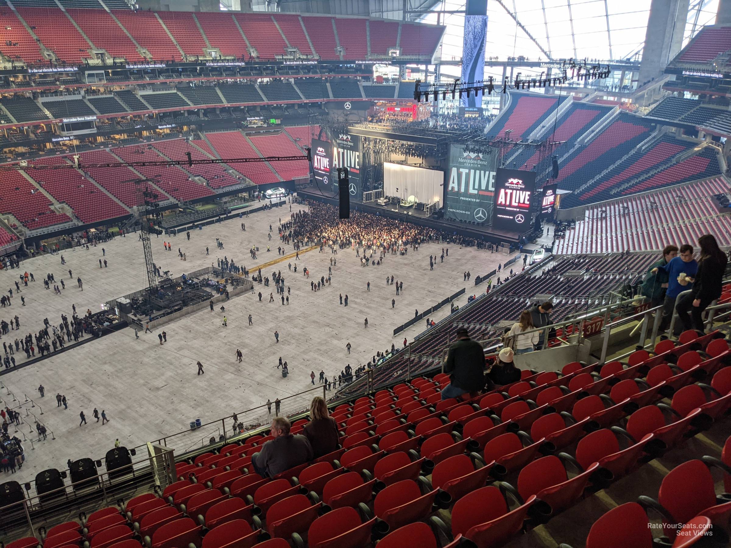 section 317, row 13 seat view  for concert - mercedes-benz stadium