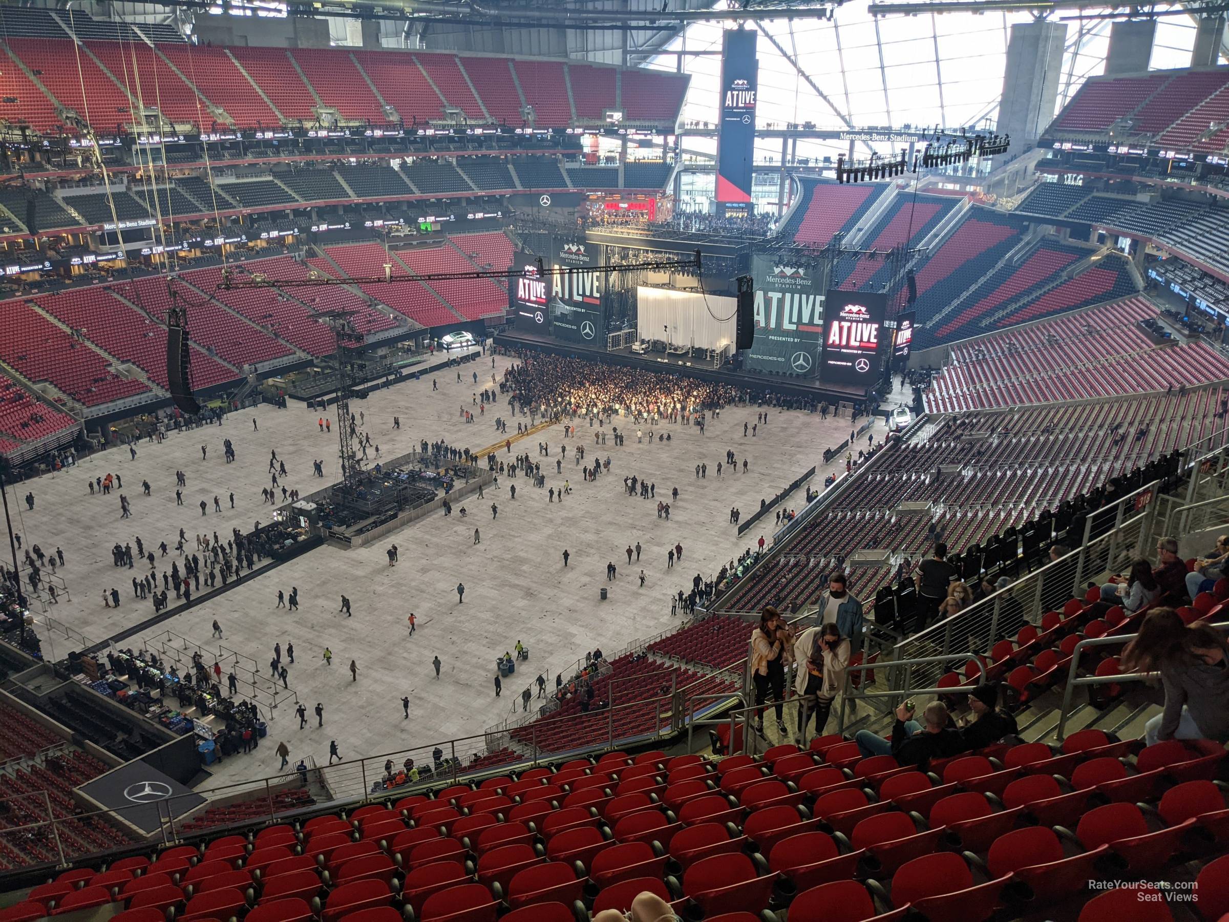 section 319, row 13 seat view  for concert - mercedes-benz stadium