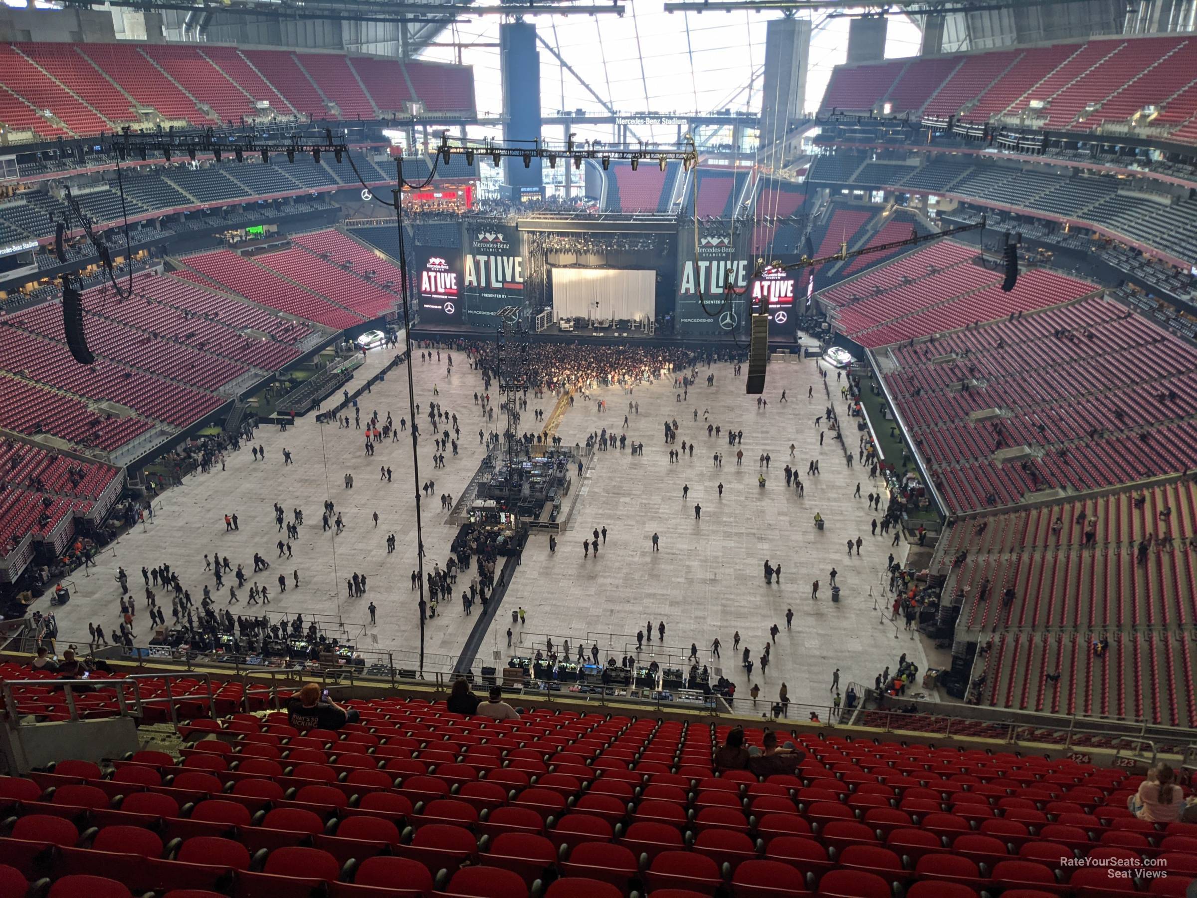 section 324, row 18 seat view  for concert - mercedes-benz stadium