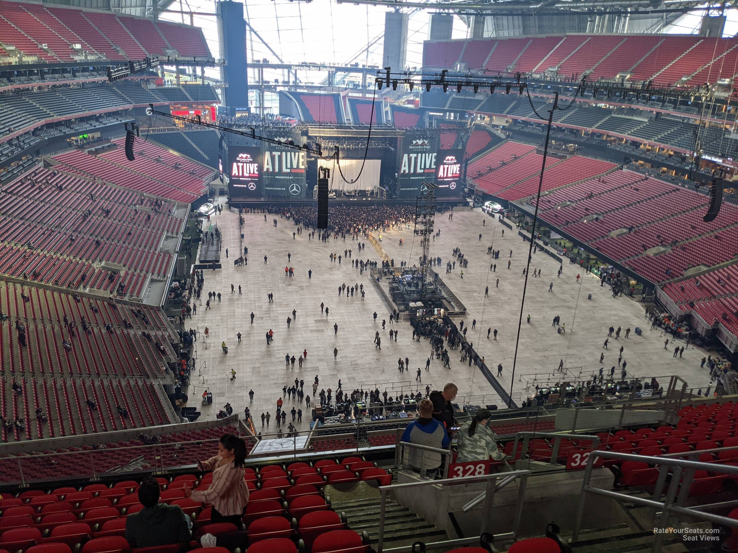 section 328, row 13 seat view  for concert - mercedes-benz stadium