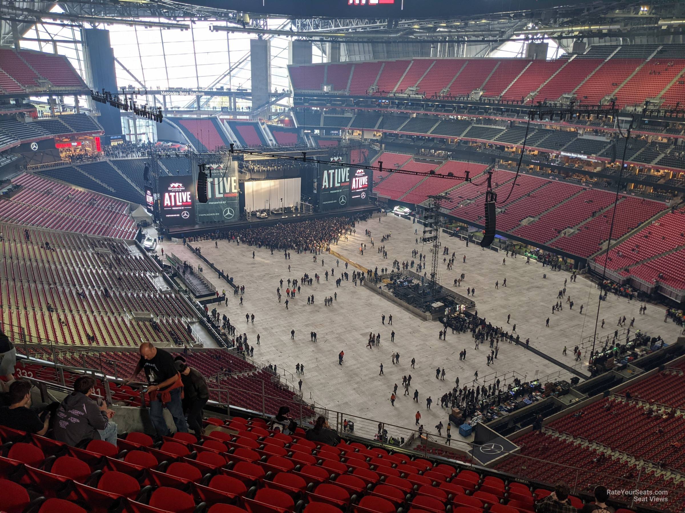 section 331, row 13 seat view  for concert - mercedes-benz stadium