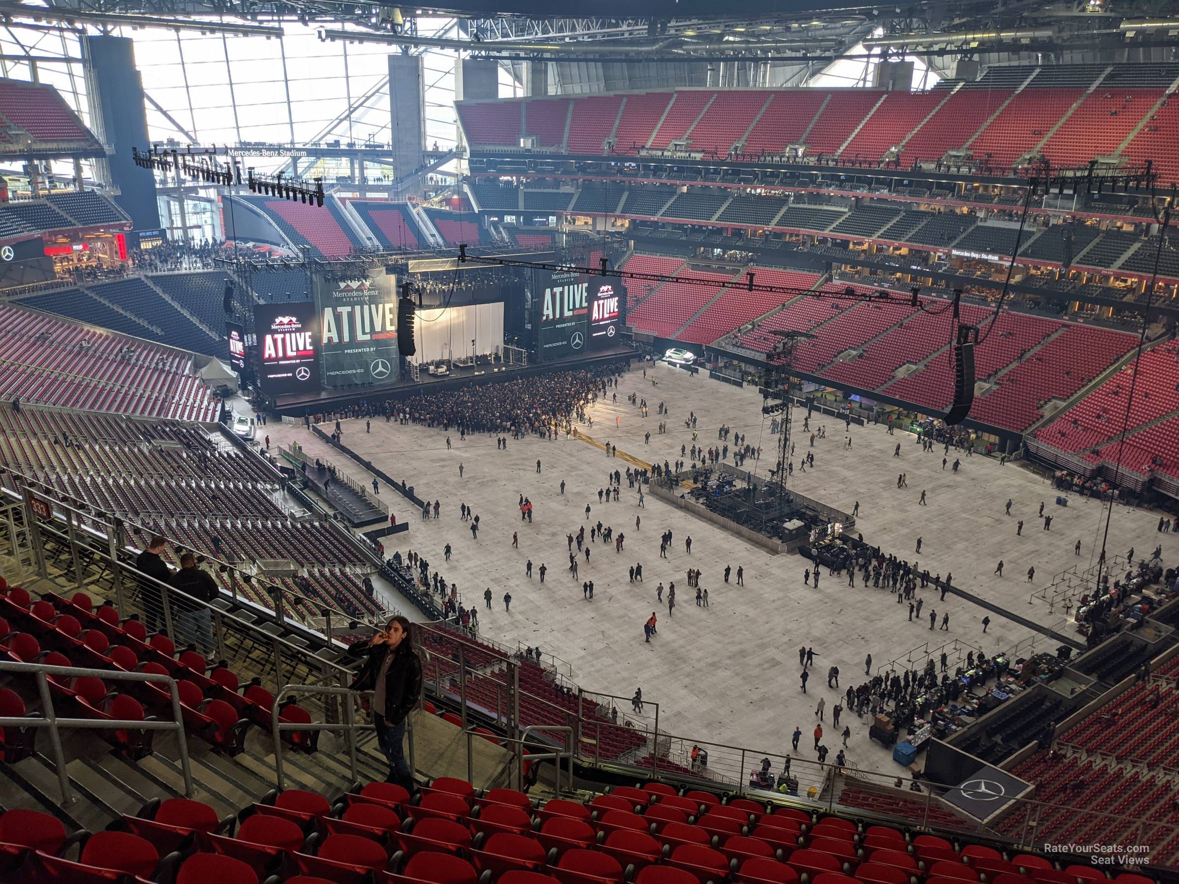 section 332, row 13 seat view  for concert - mercedes-benz stadium