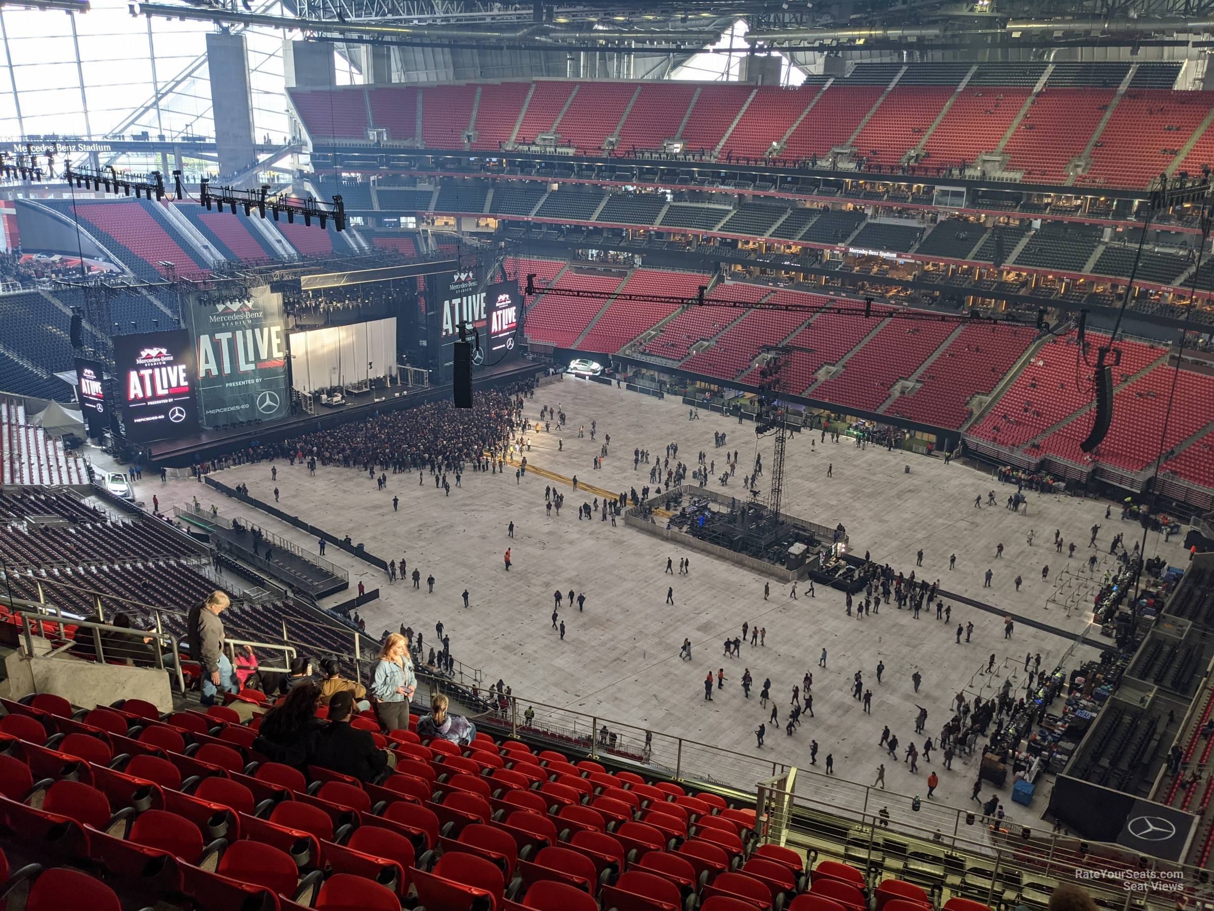 section 334, row 13 seat view  for concert - mercedes-benz stadium