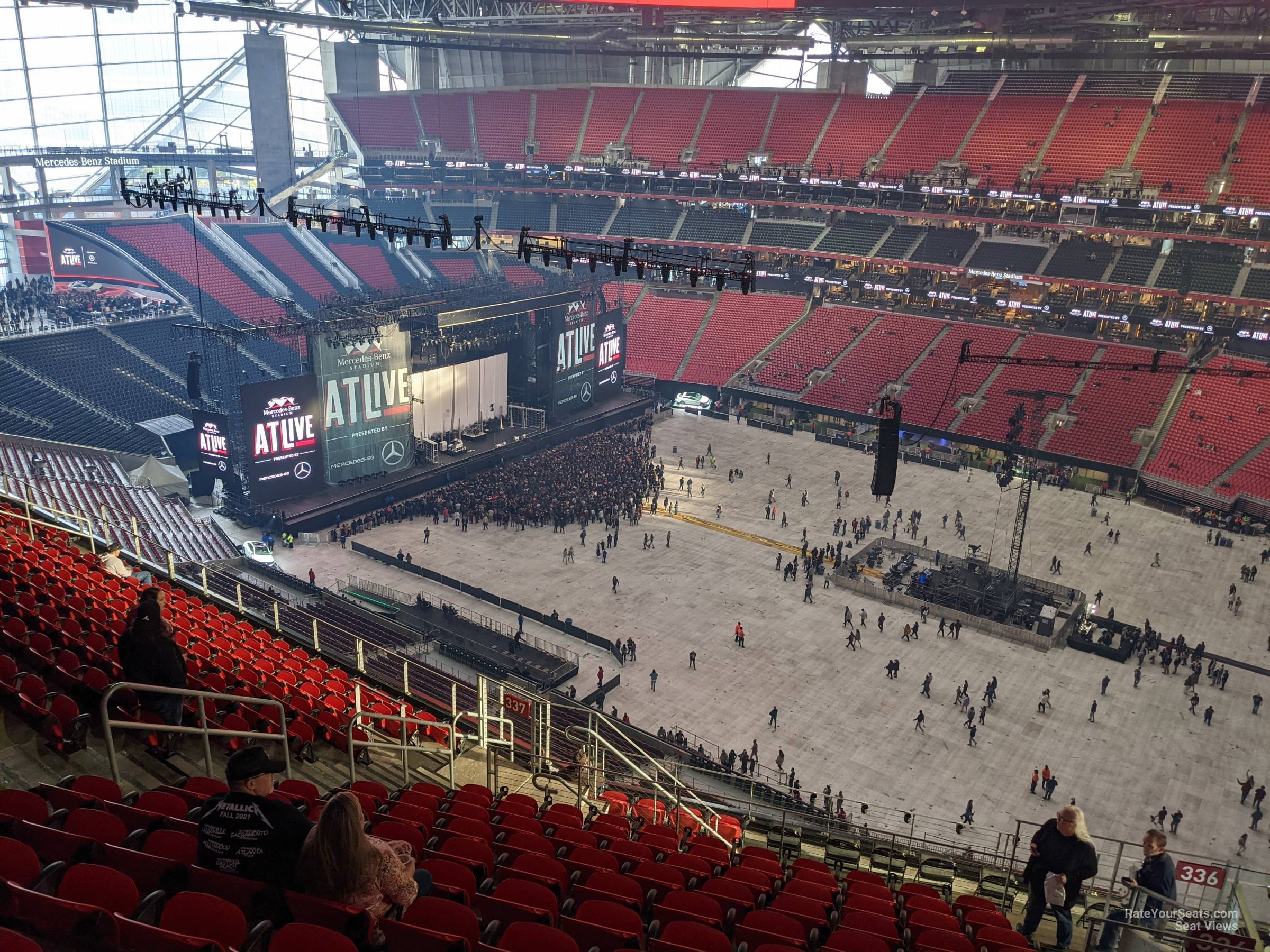 section 336, row 13 seat view  for concert - mercedes-benz stadium