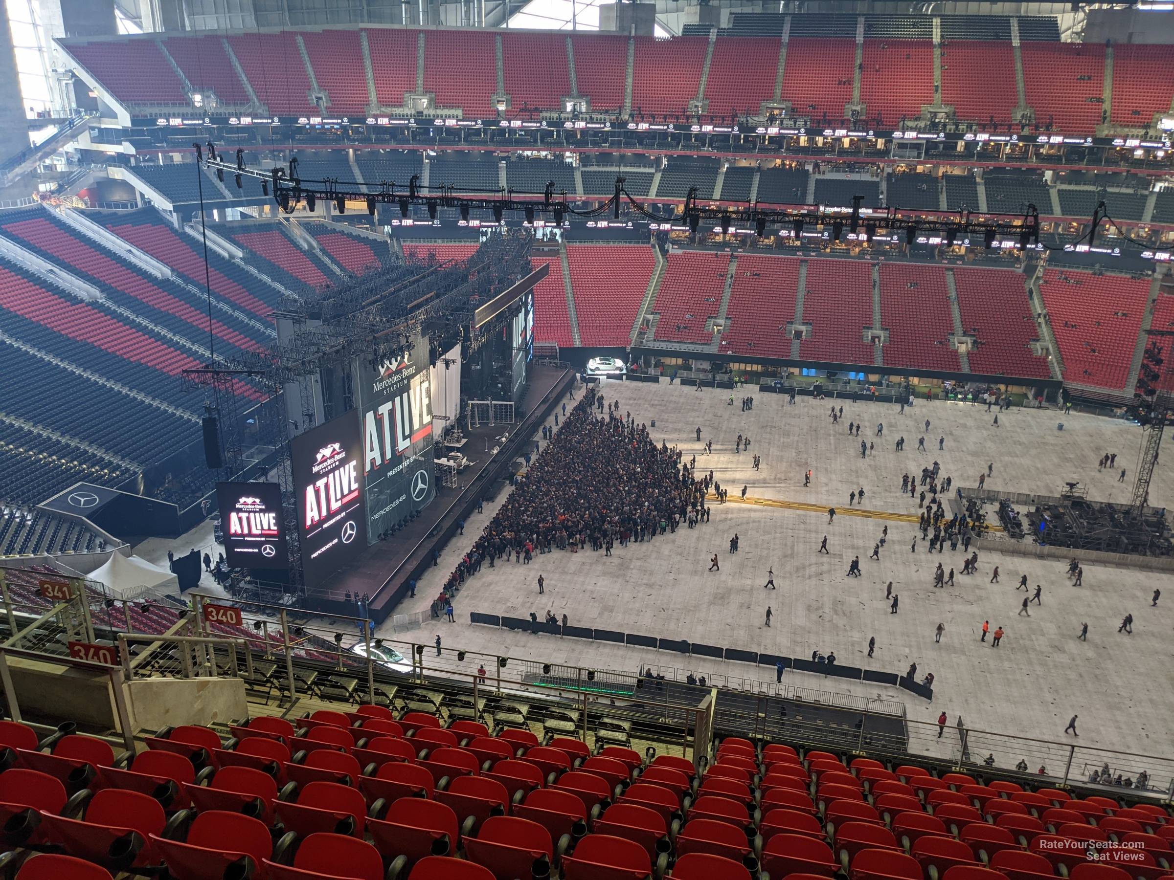 section 340, row 13 seat view  for concert - mercedes-benz stadium