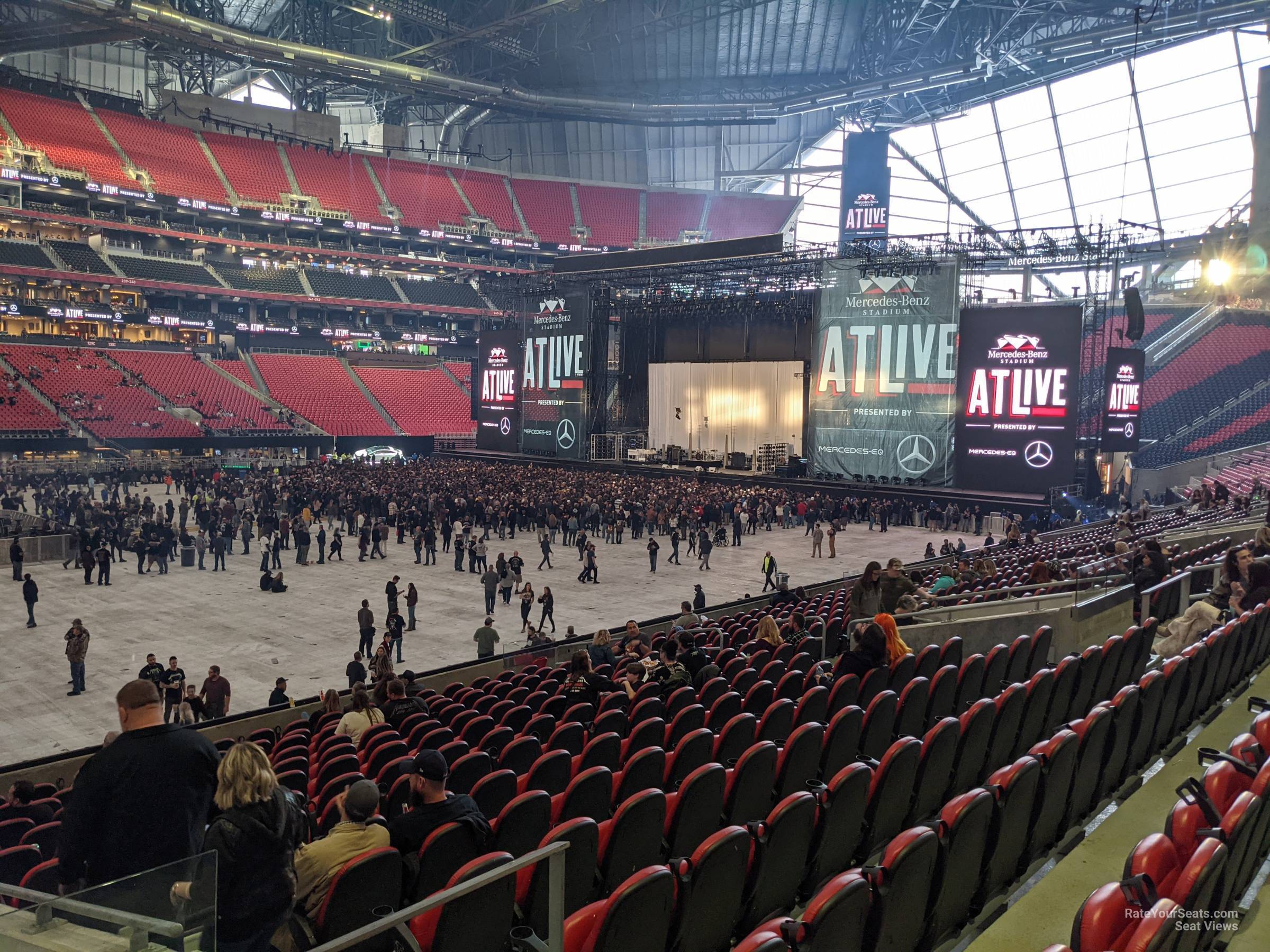 club 112, row 15 seat view  for concert - mercedes-benz stadium