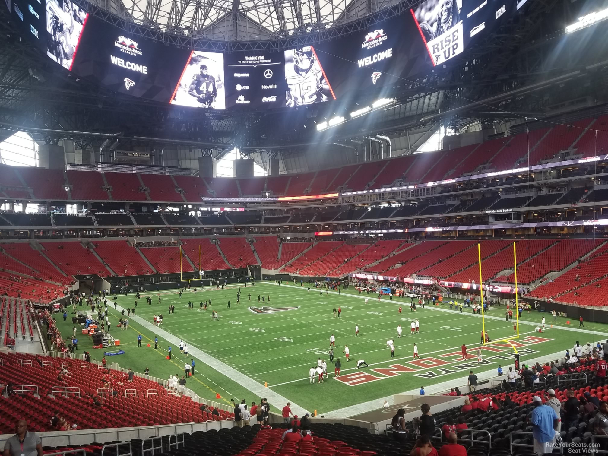 mercedes benz stadium section 104 atlanta falcons rateyourseats com mercedes benz superdome seating charts
