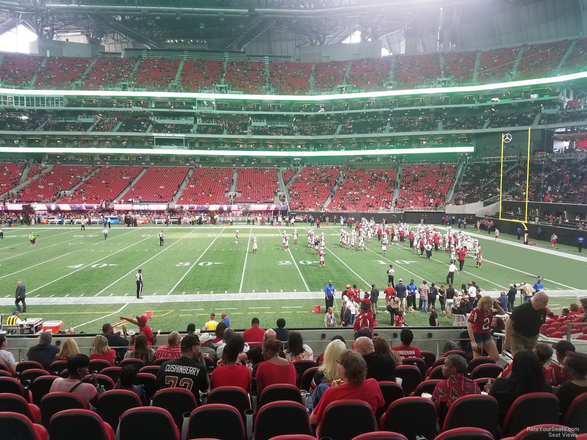 club 108, row 12 seat view  for football - mercedes-benz stadium