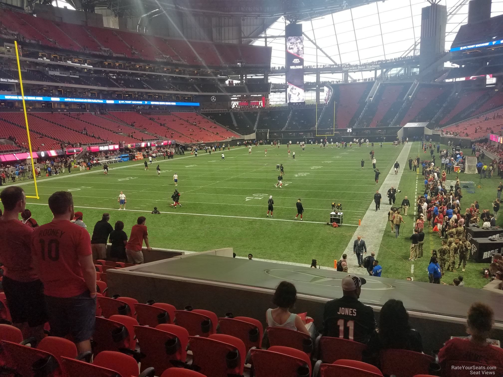 section 117, row 18 seat view  for football - mercedes-benz stadium