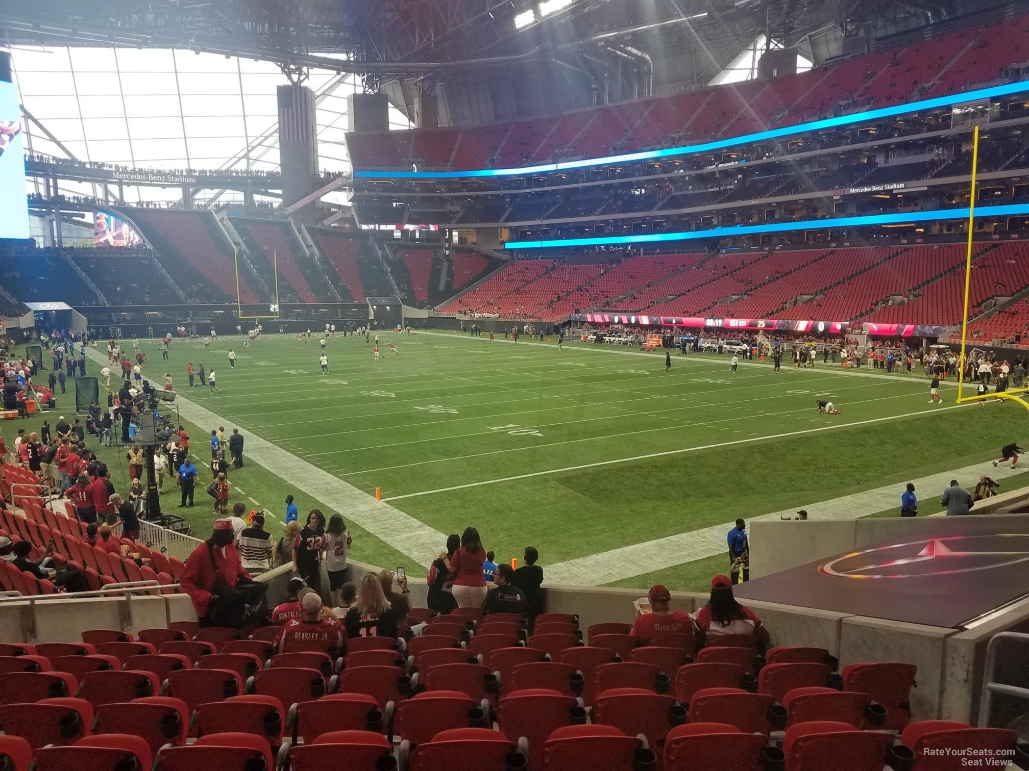 section 122, row 18 seat view  for football - mercedes-benz stadium