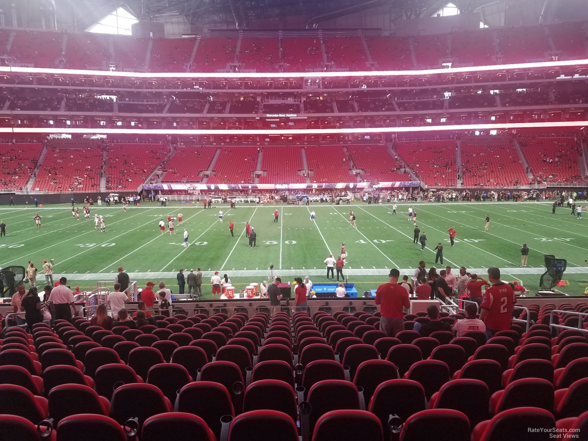 club 128, row 18 seat view  for football - mercedes-benz stadium