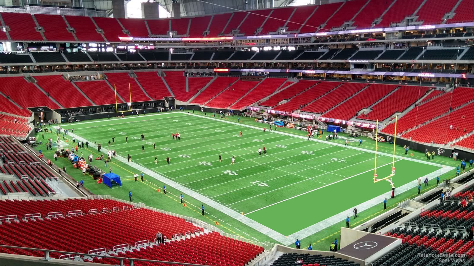 section 203, row 6 seat view  for football - mercedes-benz stadium